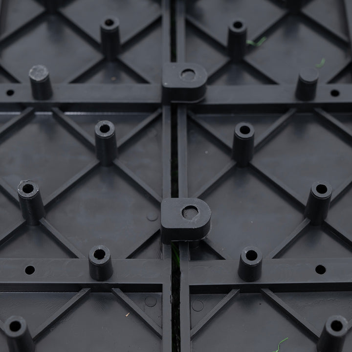 Bliss Outdoors 12"x12" Artificial PP Grass Interlocking Tiles, Green, Set of 30 - VMInnovations