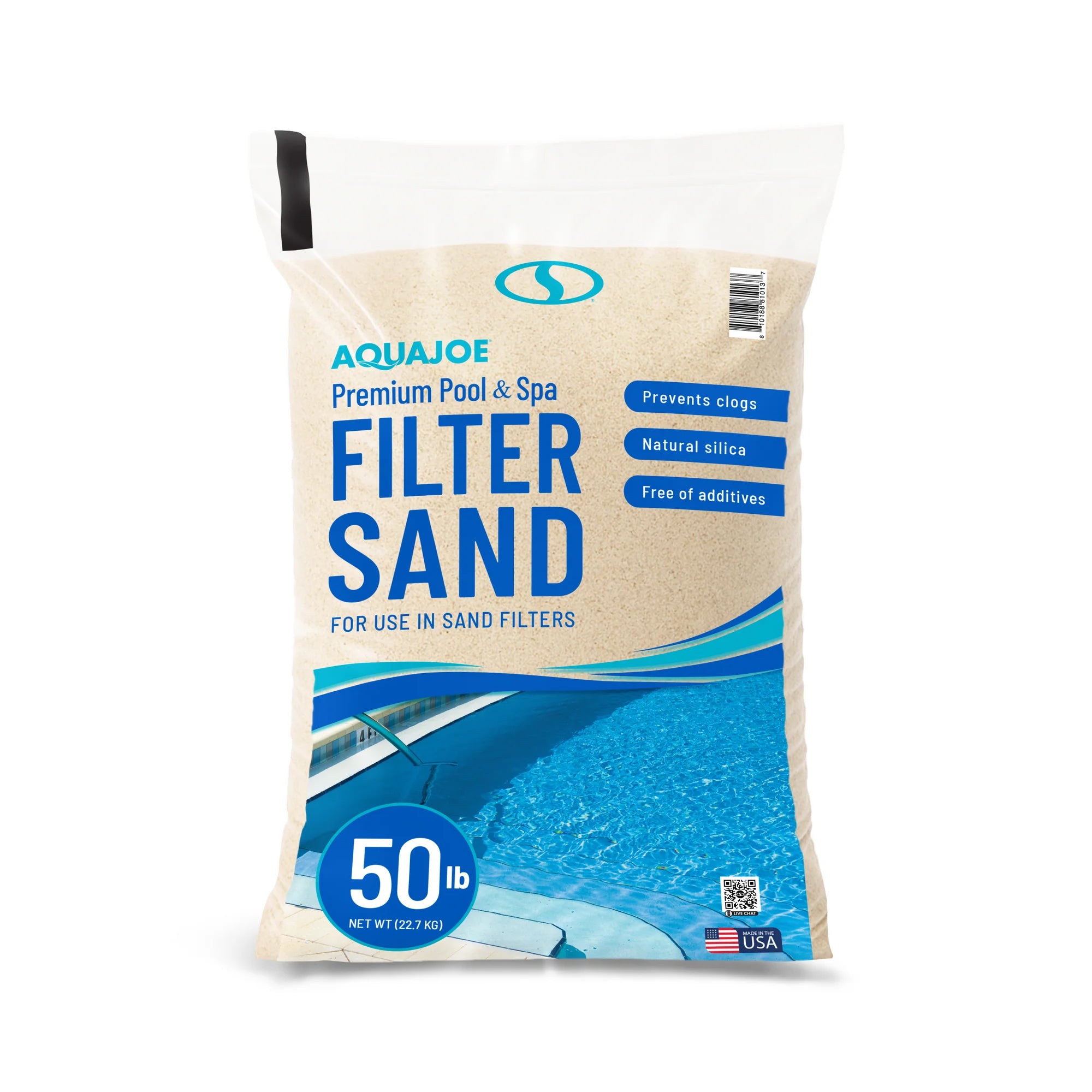 Aqua Joe Premium Pool & Spa Filter Sand for Swimming Pools, 50 lb, (Used)