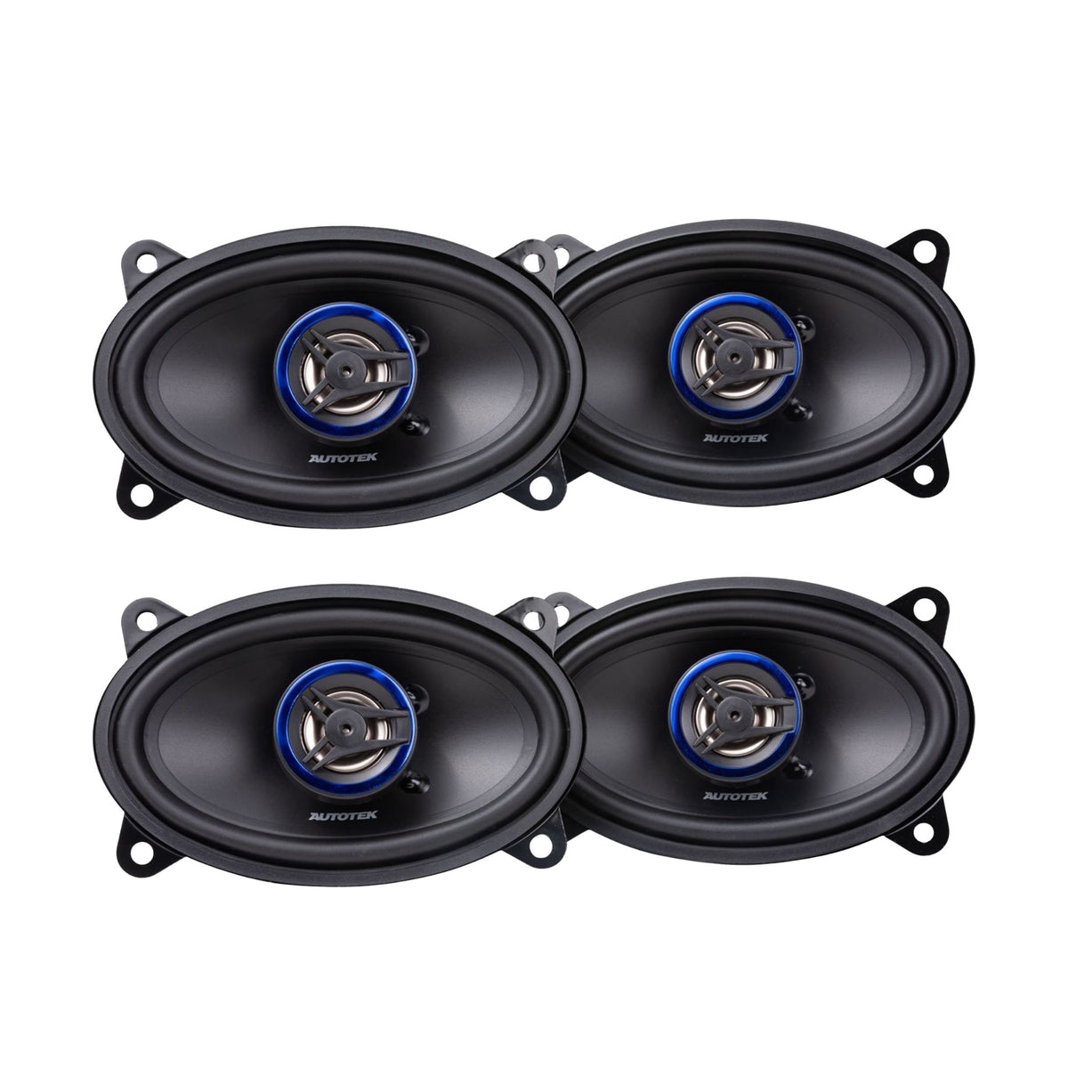 Autotek Street Machine 200W 4x6 Inch 2-Way Car Audio Coaxial Speakers, 2 Pack - VMInnovations