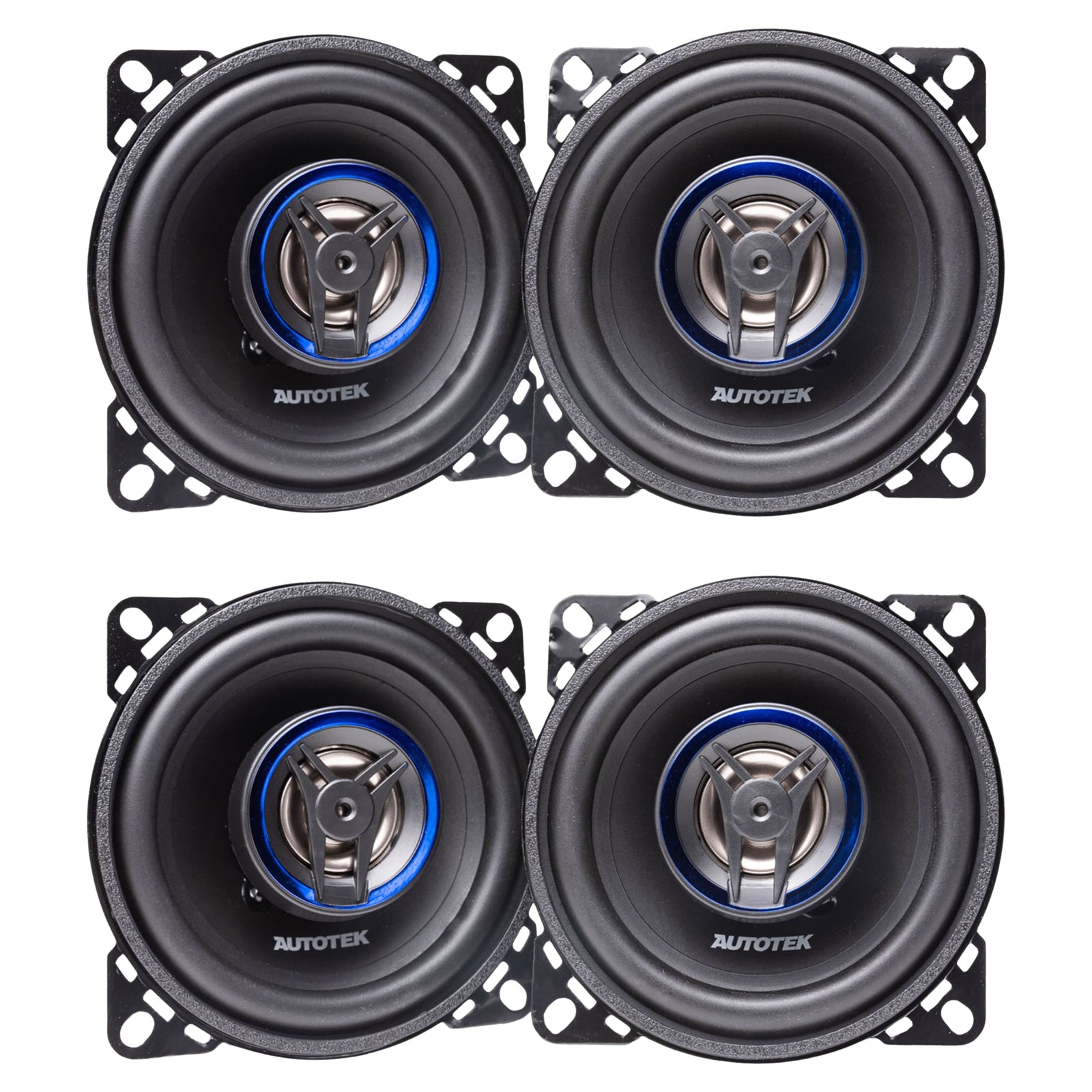 Autotek 4 Pack Street Machine 200 Watt 4 Inch 2 Way Car Audio Coaxial Speakers - VMInnovations