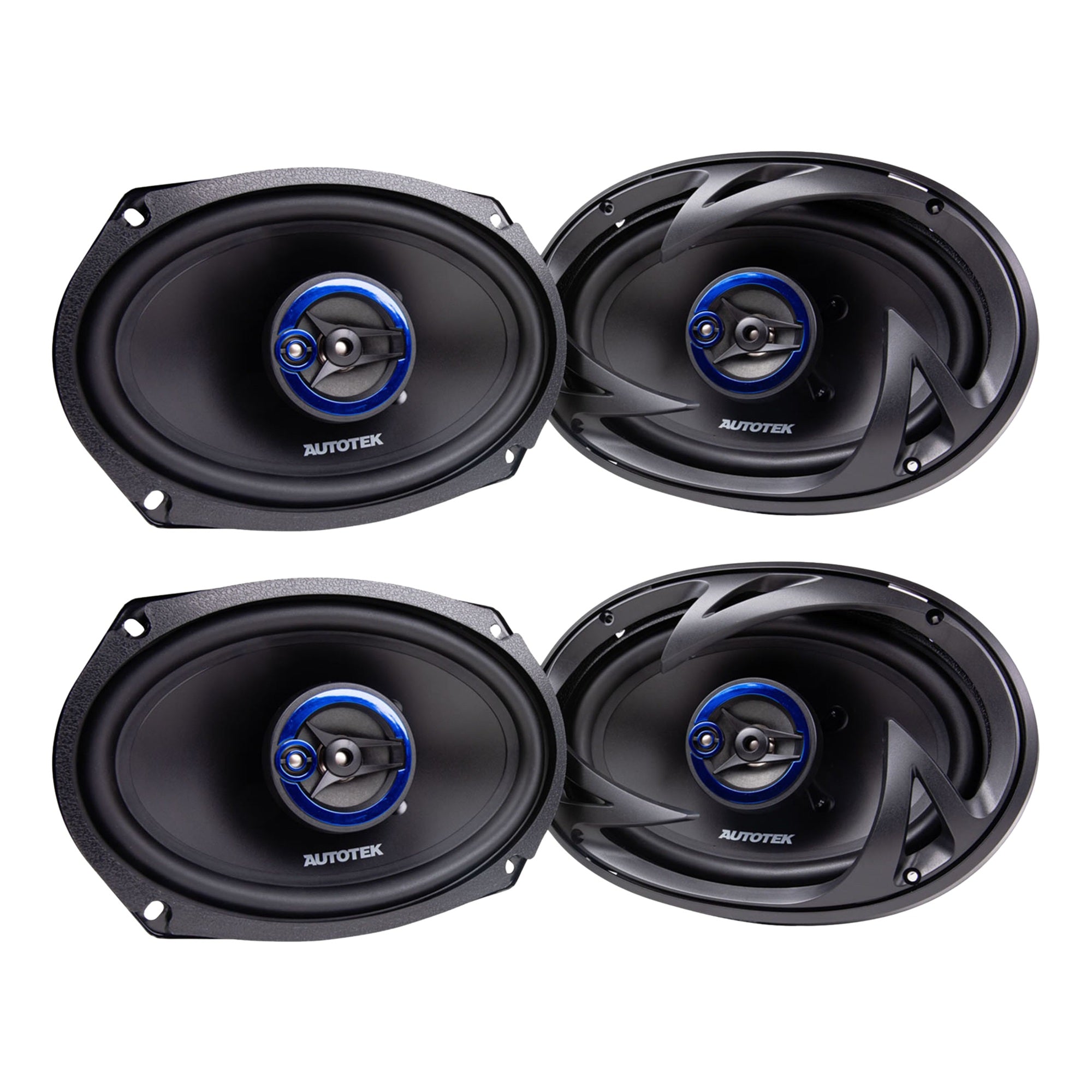 Autotek Street Machine 6x9" 3-Way Car Audio Universal Coaxial Speakers, 2 Pack - VMInnovations