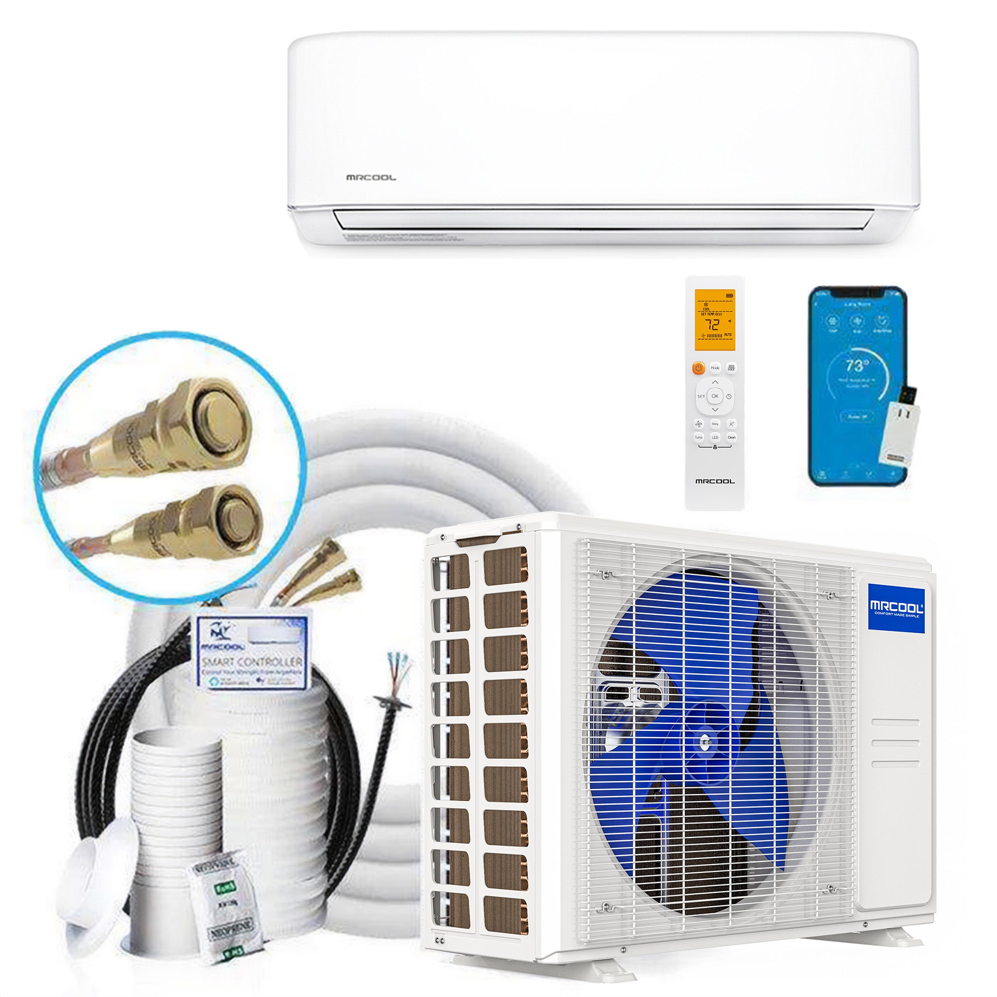 MRCOOL 12,000 BTU DIY Ductless Mini-Split Smart WiFi Air Handler/Condenser 115V - VMInnovations