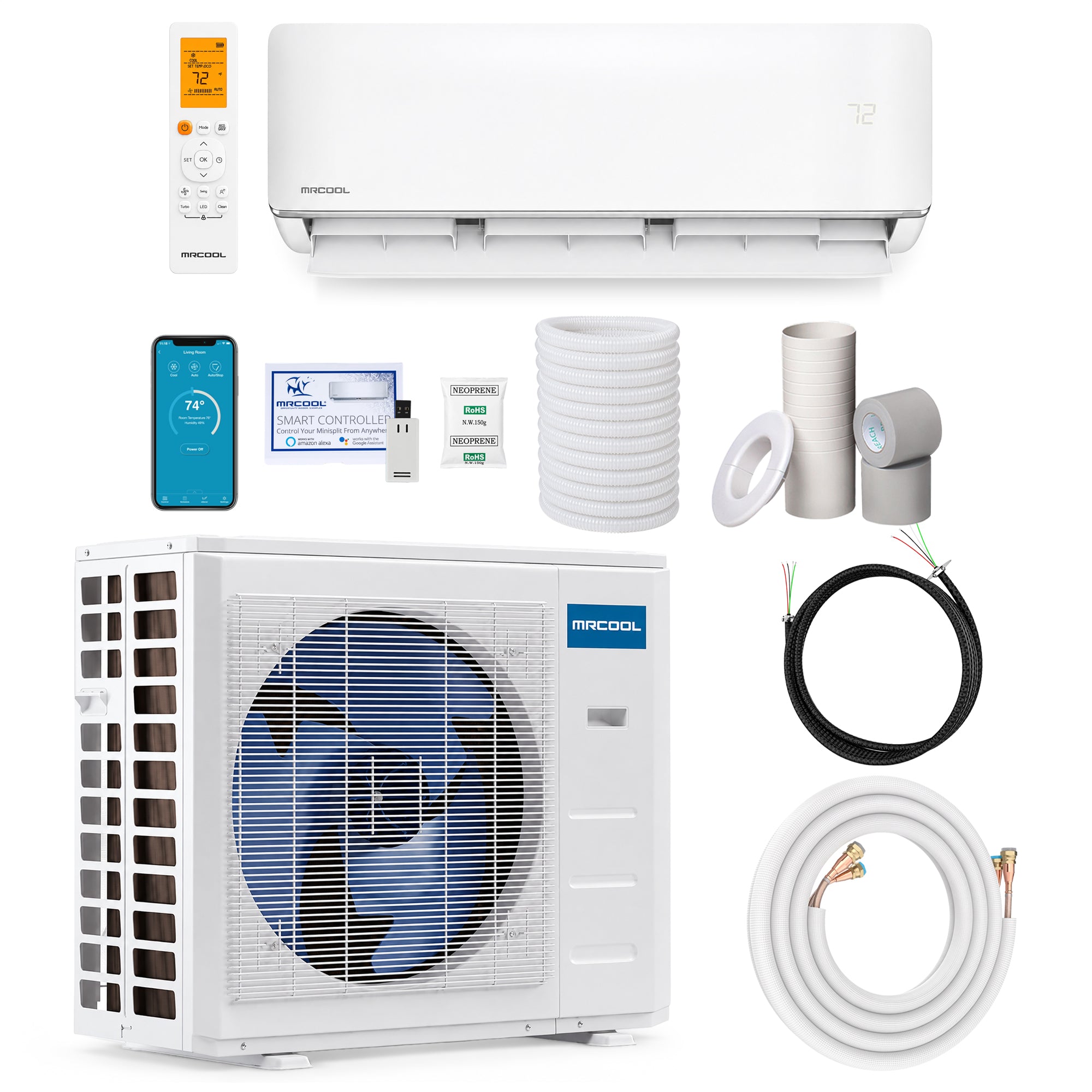 MRCOOL 24,000 BTU DIY Ductless Mini-Split Smart WiFi Air Handler/Condenser 230V - VMInnovations