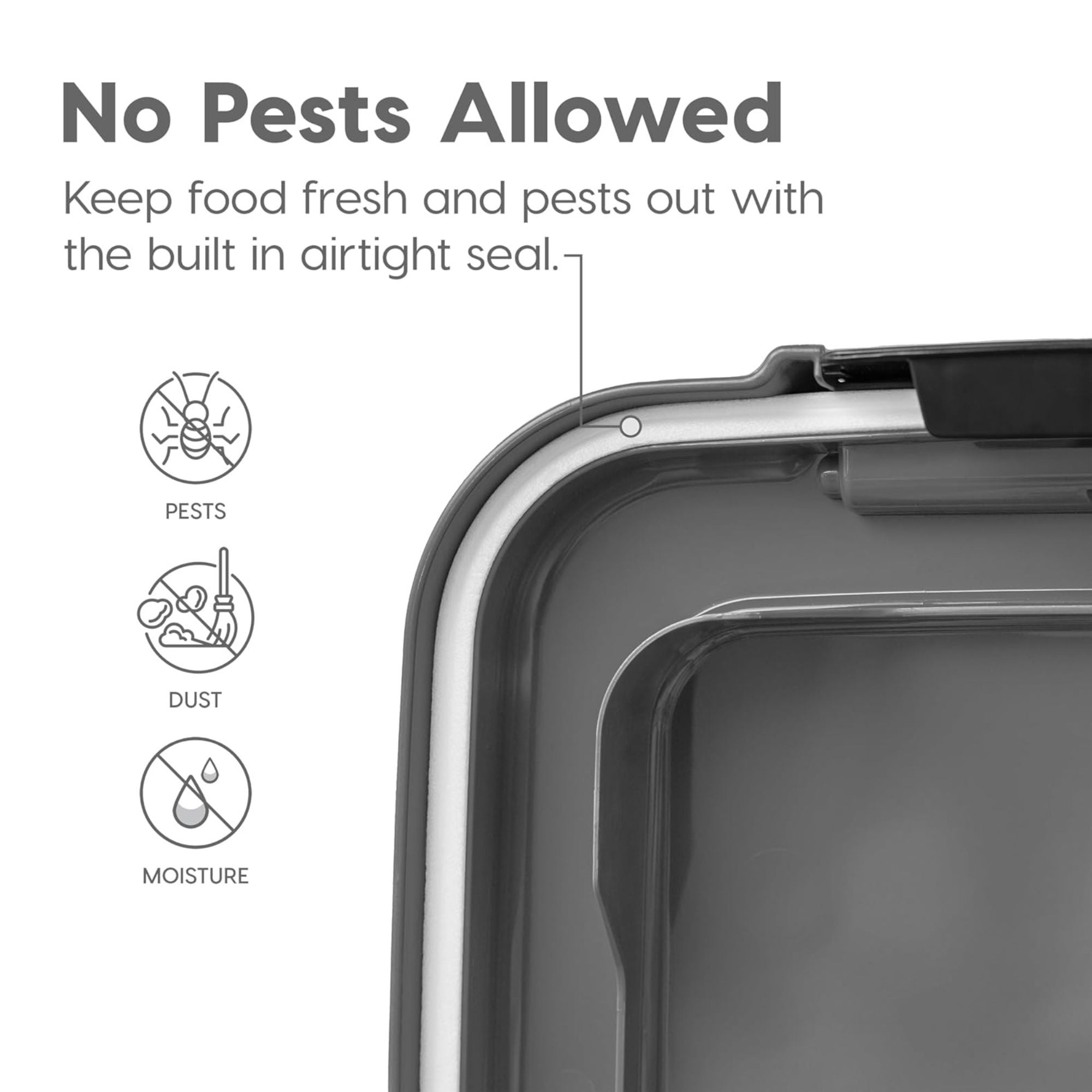 IRIS USA Pet Food Storage Container, Stackable 30 and 11 Pound Bins, Dark Gray