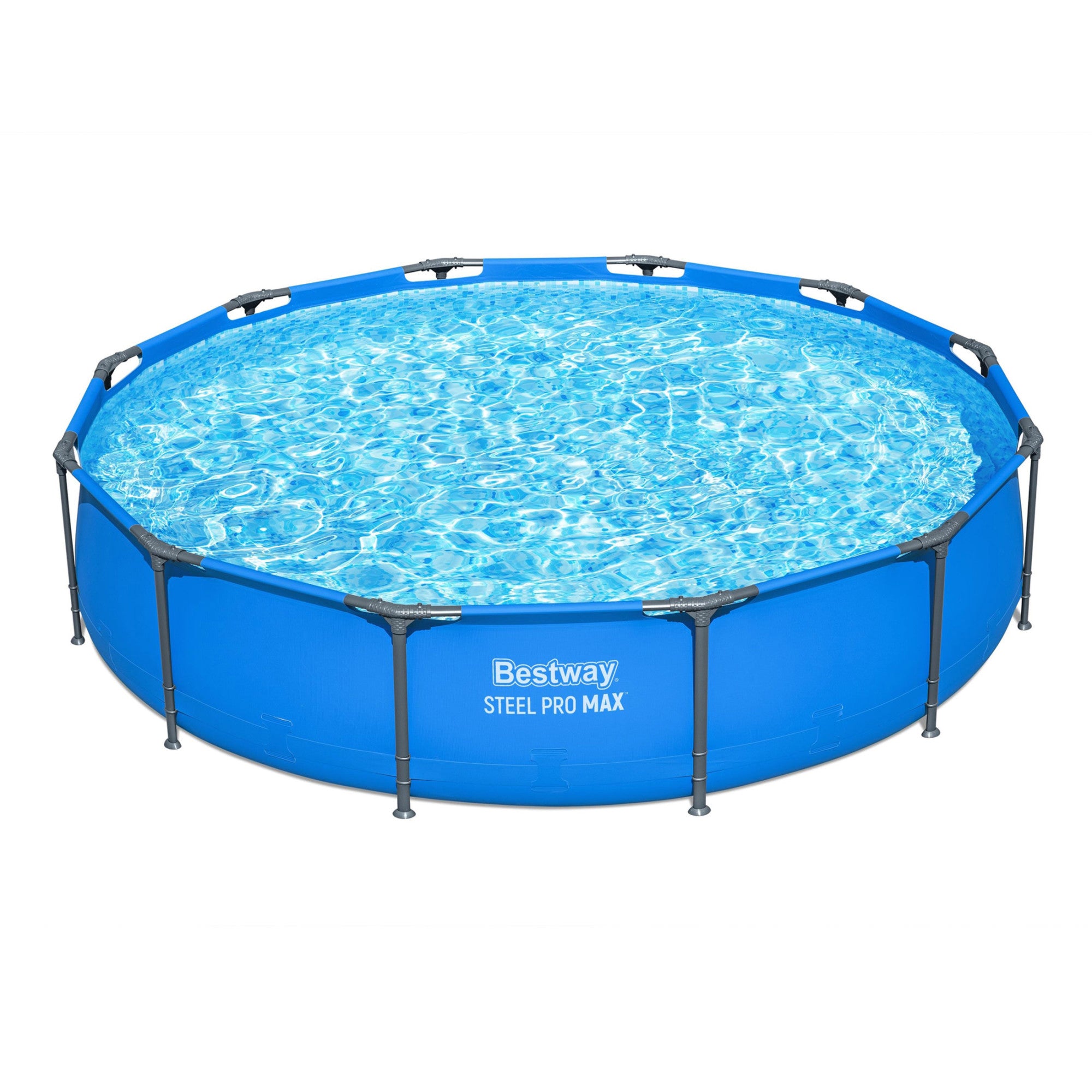 Bestway Steel Pro MAX 12’ x 30" Metal Frame Above Ground, POOL ONLY (Open Box)