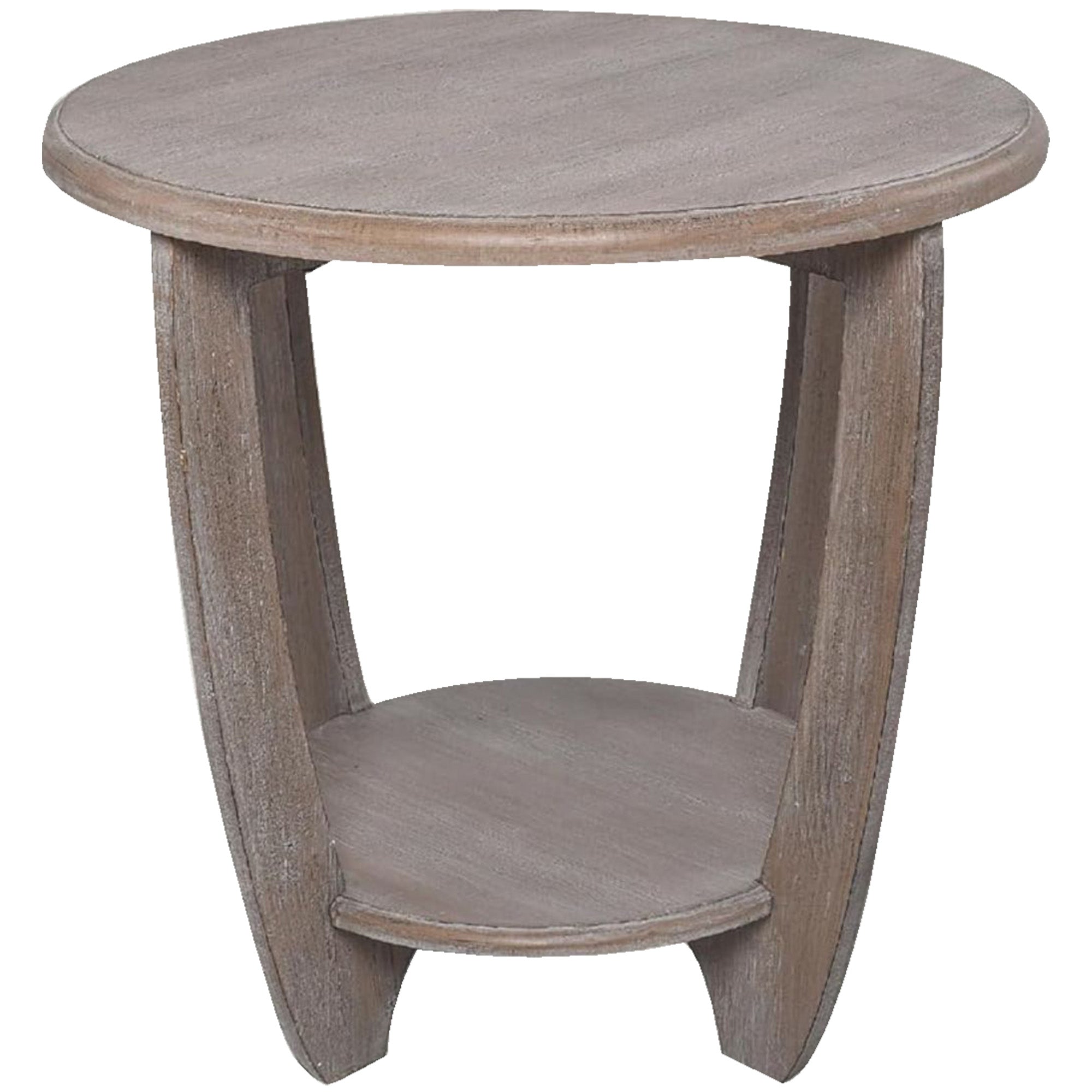 COZAYH Rustic Farmhouse Wooden End Table with Storage Shelf, Vintage Grey Finish