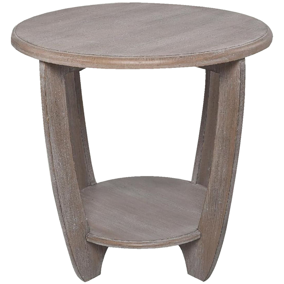 COZAYH Rustic Farmhouse Wooden End Table with Storage Shelf, Vintage Grey Finish