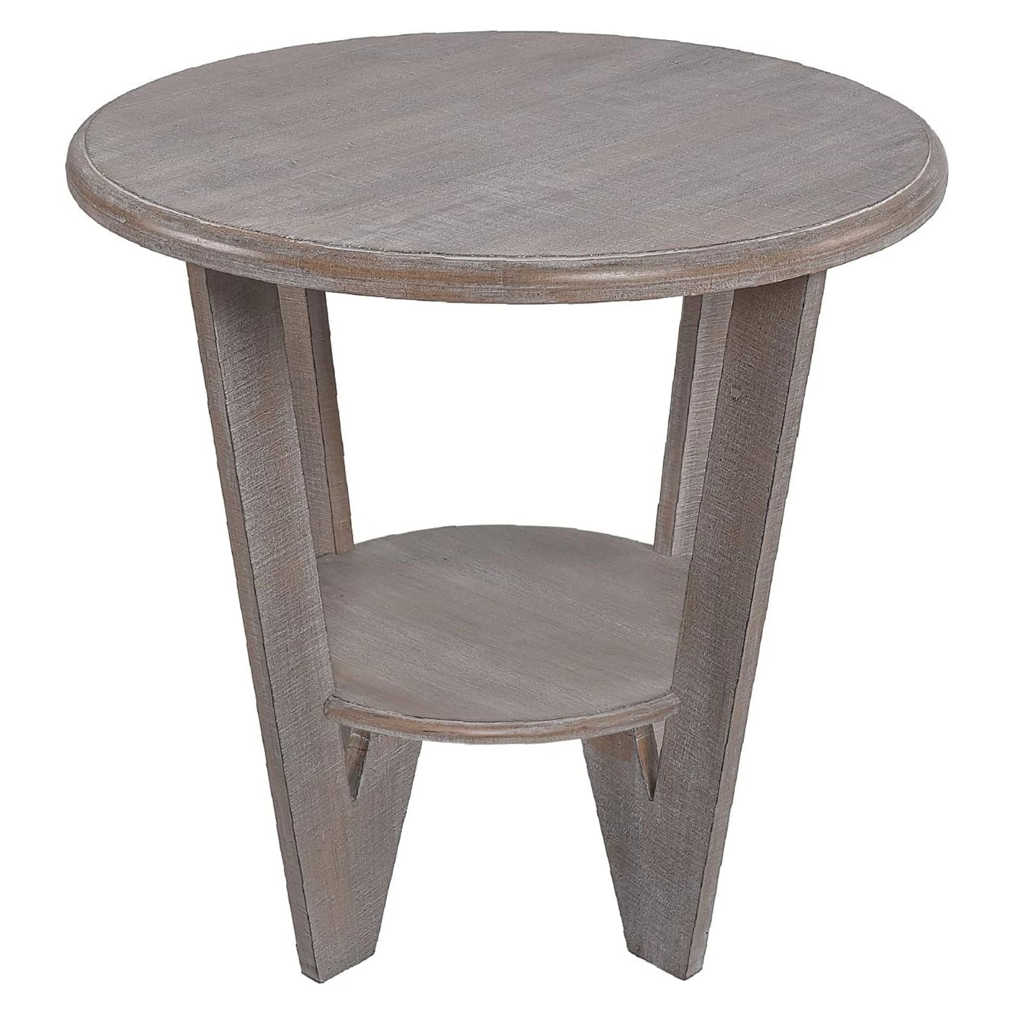 COZAYH Rustic Farmhouse Wooden End Table w/ Storage Shelf Vintage Grey(Open Box) - VMInnovations