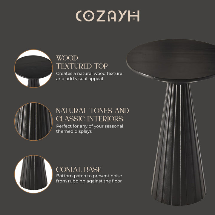 COZAYH Pedestal Small Drink Round Martini Table for Living Rooms or Bedrooms