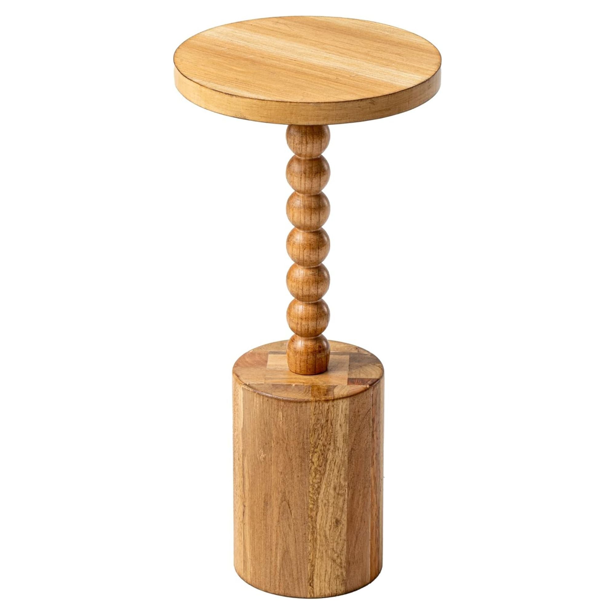 COZAYH Farmhouse Round Pedestal Martini Table for Living Rooms & Bedrooms, Brown (Used) - VMInnovations