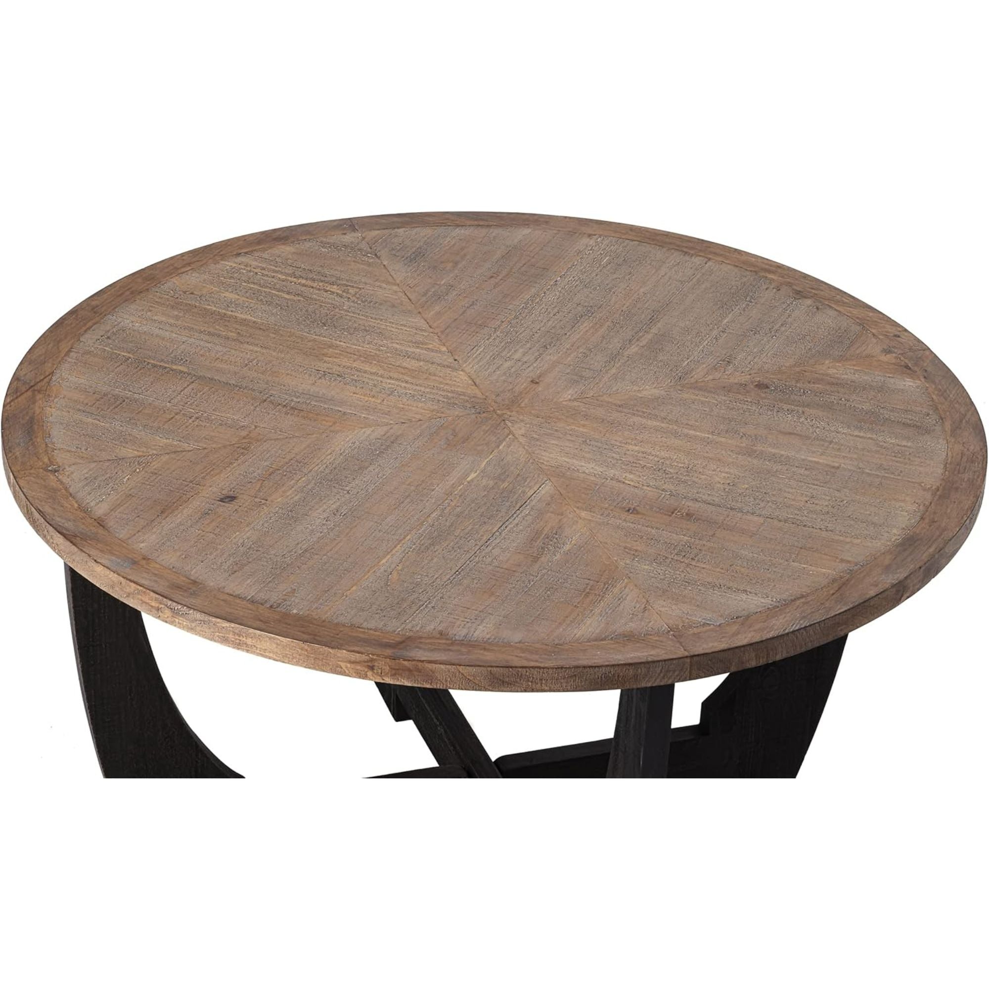 COZAYH Rustic Farmhouse Coffee Table w/Crisscross Base for Living Room(Open Box) - VMInnovations
