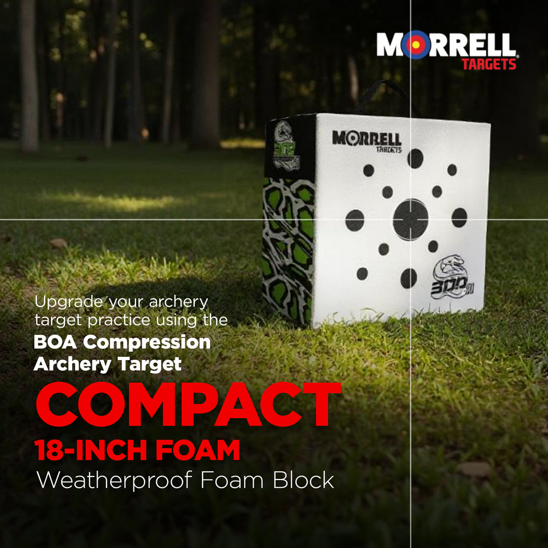 Morrell Targets BOA Compression Foam Archery Target Block, 18 Inch, White/Black - VMInnovations