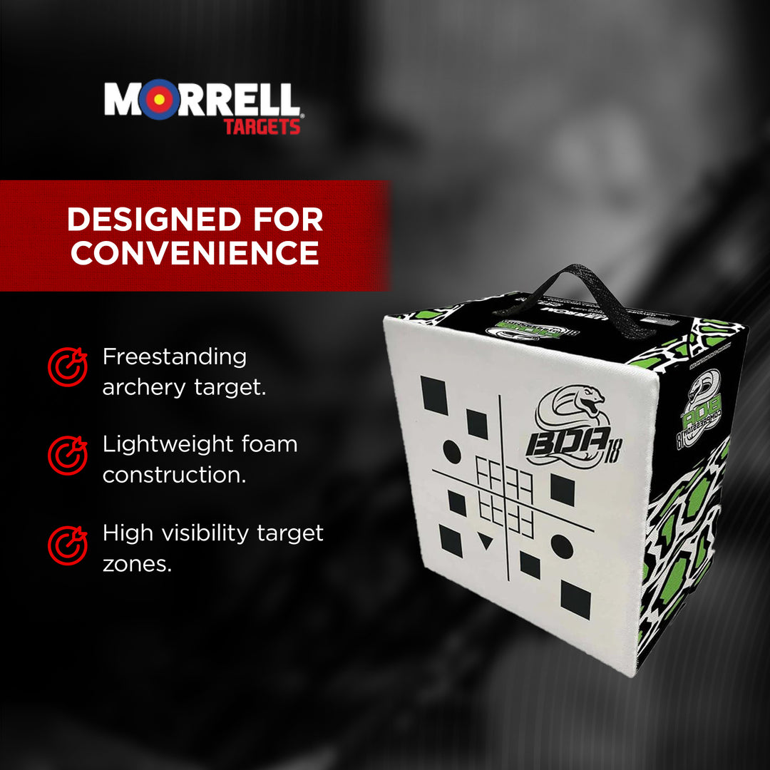 Morrell Targets BOA Compression Foam Archery Target Block, 18 Inch, White/Black - VMInnovations