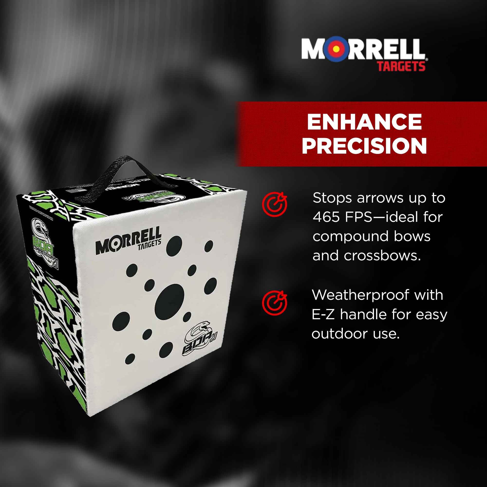 Morrell Targets BOA Compression Foam Archery Target Block, 18 Inch, White/Black