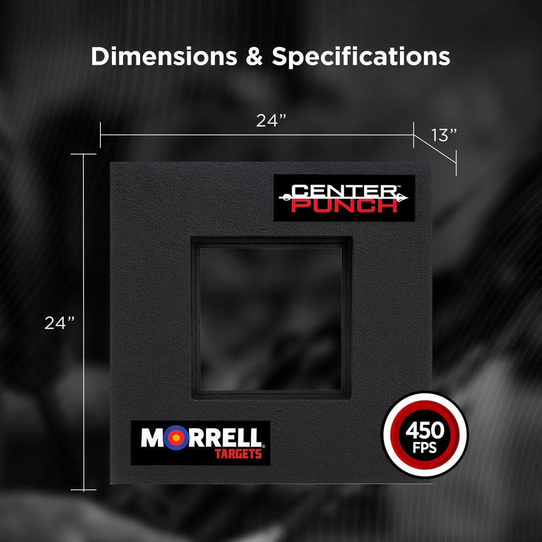 Morrell Targets Center Punch 24″ Foam Frame with High Roller Insert, Black/Red - VMInnovations