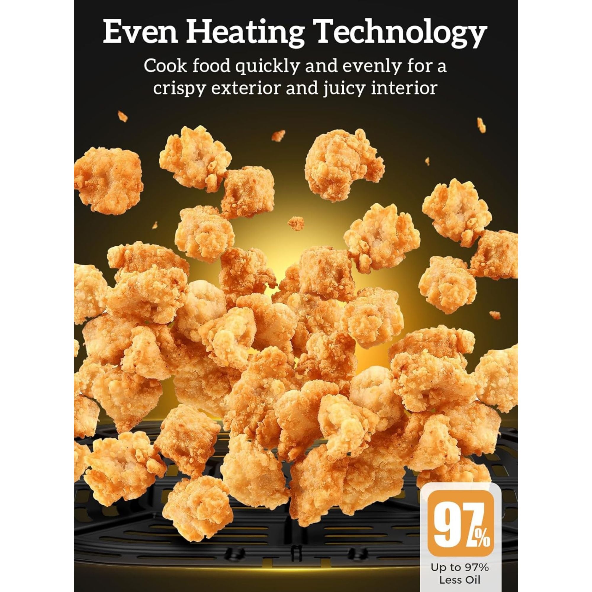 Kitchen Elite Digital Air Fryer Oven, Compact Cooker, 5.28 Qt, Stainless Steel - VMInnovations