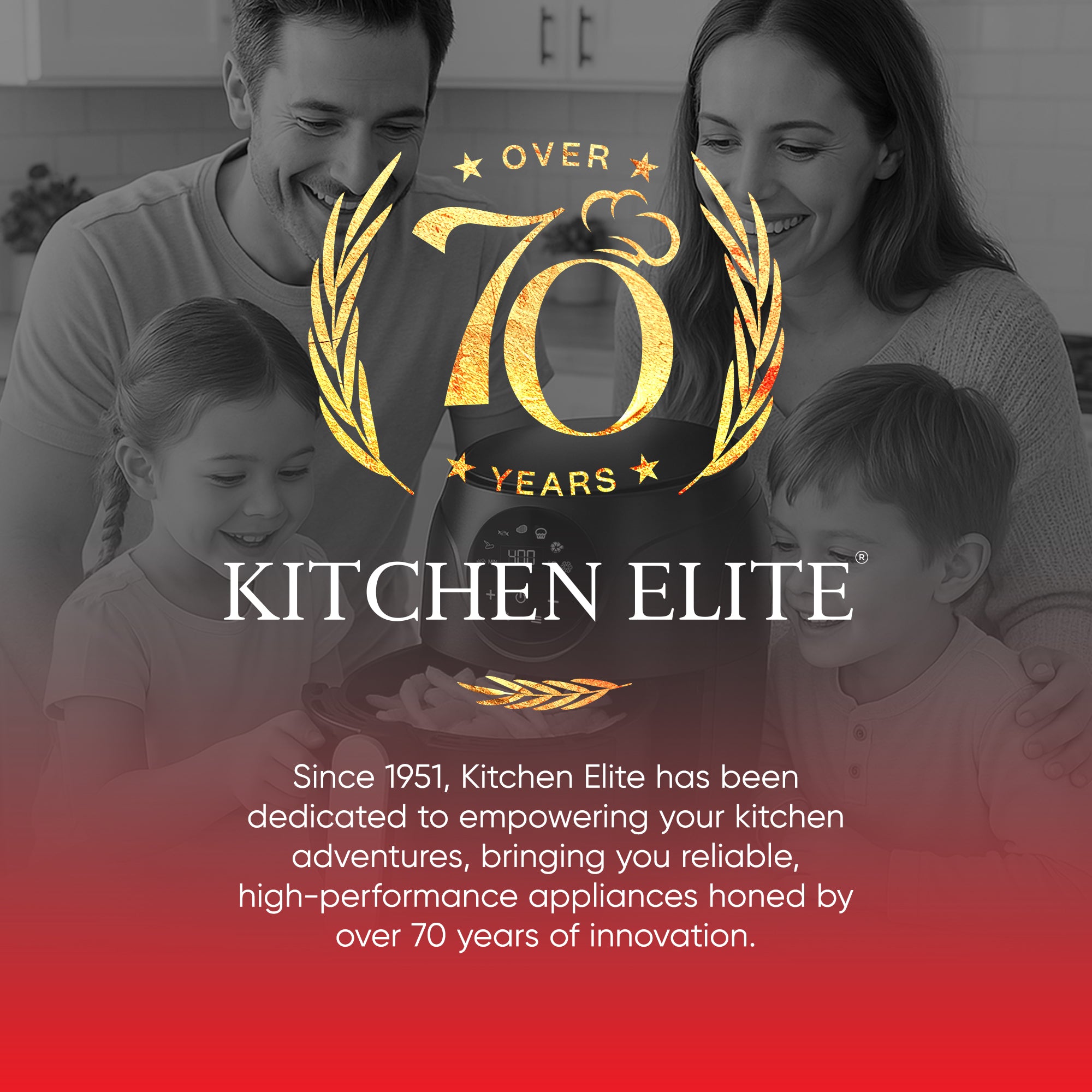Kitchen Elite 2.5Qt Digital Air Fryer, Countertop Nonstick Basket Oven(Open Box) - VMInnovations