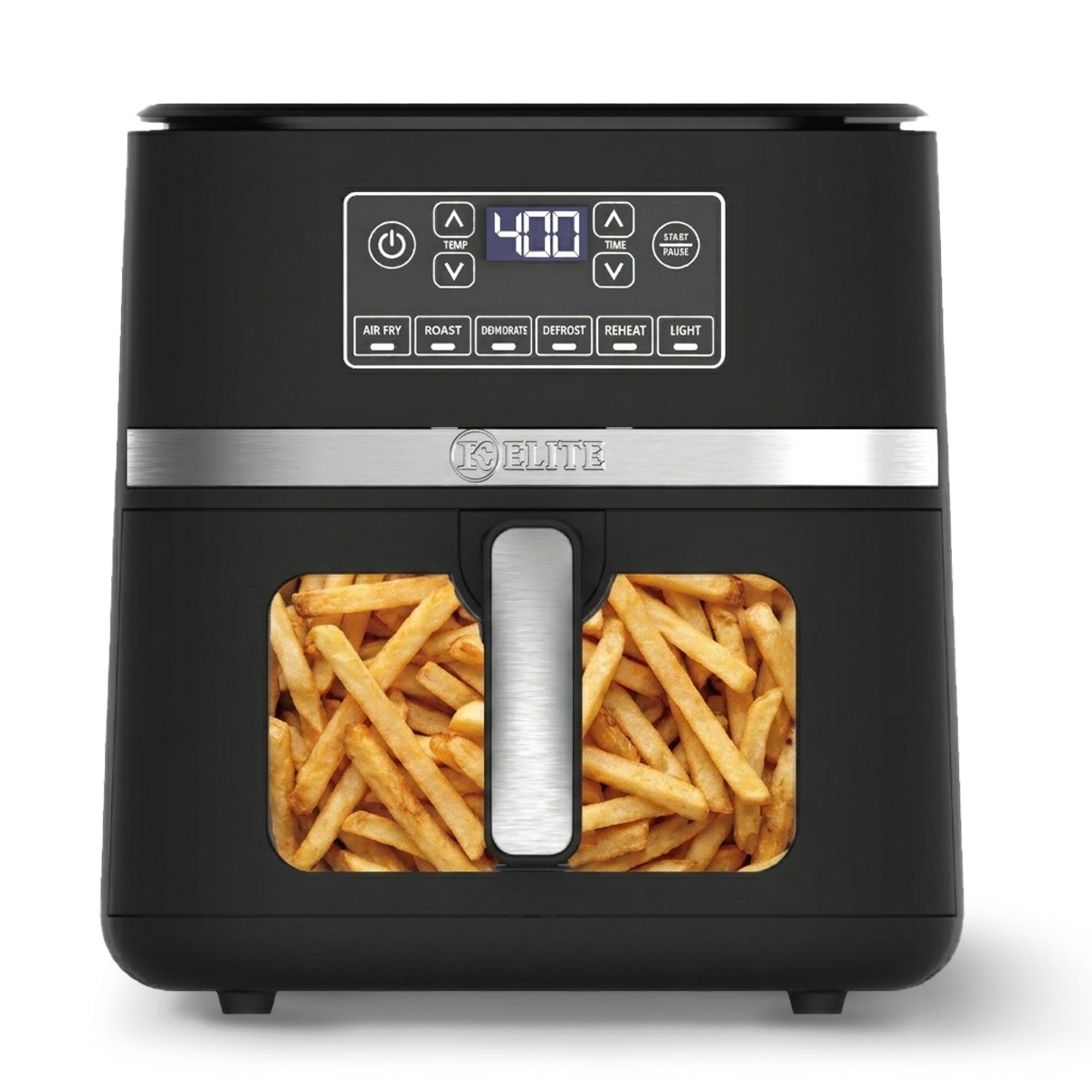 Kitchen Elite 5 Qt Digital Air Fryer, Countertop Nonstick Basket Oven, Black