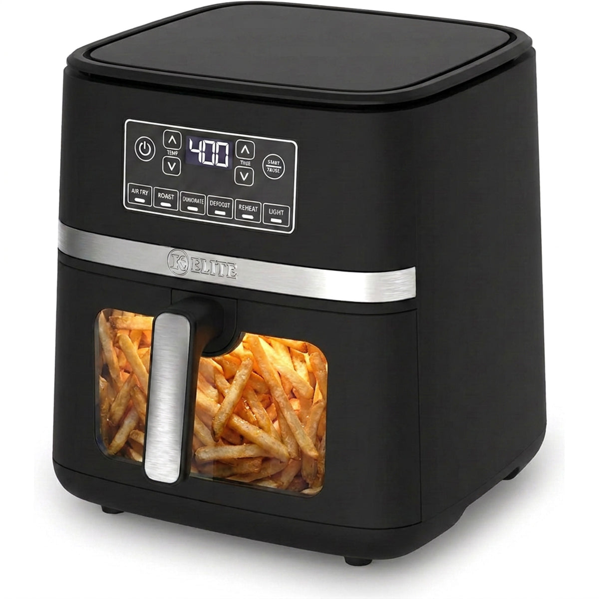 Kitchen Elite 5 Qt Digital Air Fryer, Countertop Nonstick Basket Oven, Black
