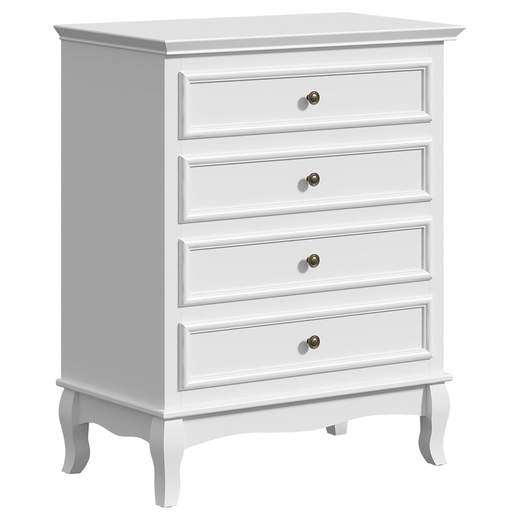 RoyalCraft Wood Dresser Wide Chest Drawers Storage Organizer for Bedroom, White - VMInnovations