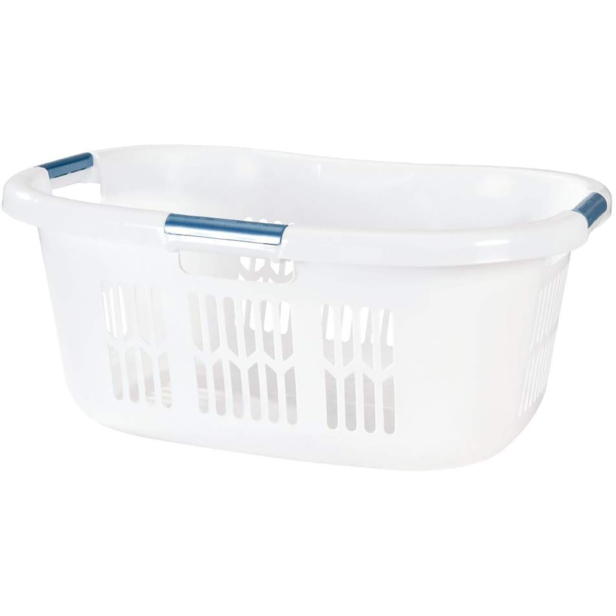 Rubbermaid Laundry Basket, White, 2-Step Stool, Gray, & 13 Gal Trash Can, Black