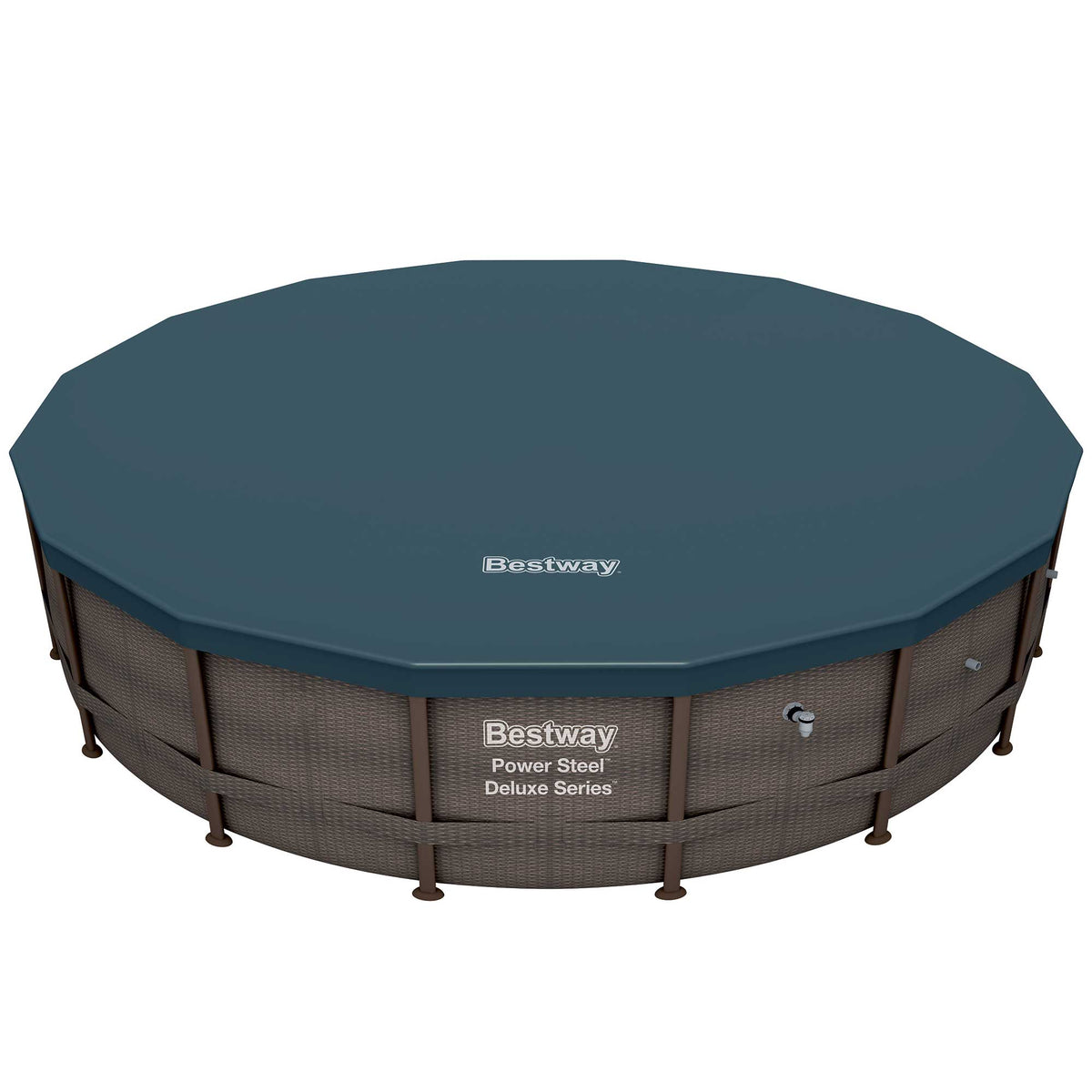 Bestway 16' x 48" Power Steel Round Frame Above Ground Pool Set & Pump (2 Pack)