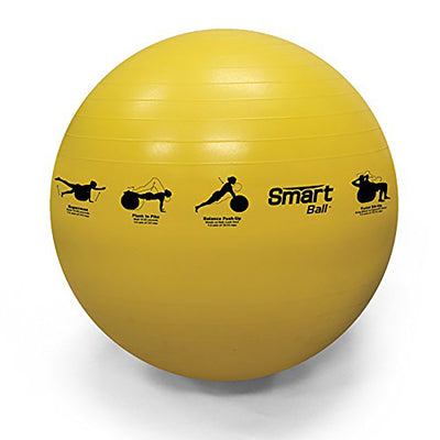 Prism Fitness 55cm Smart Self-Guided Stability Exercise Medicine Ball, Yellow