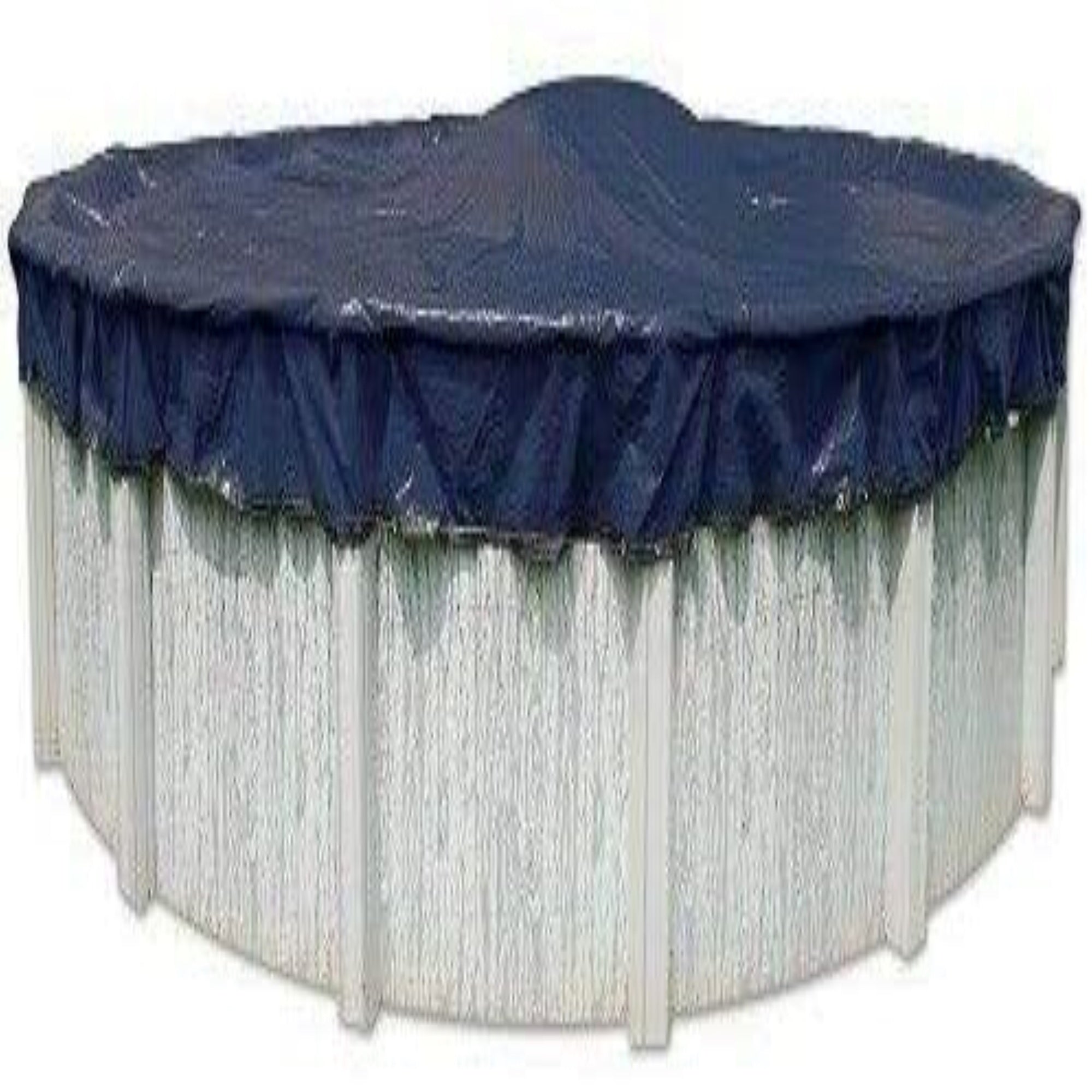 Swimline 18 Foot Round Above Ground Winter Swimming Pool Cover, Blue (Used)