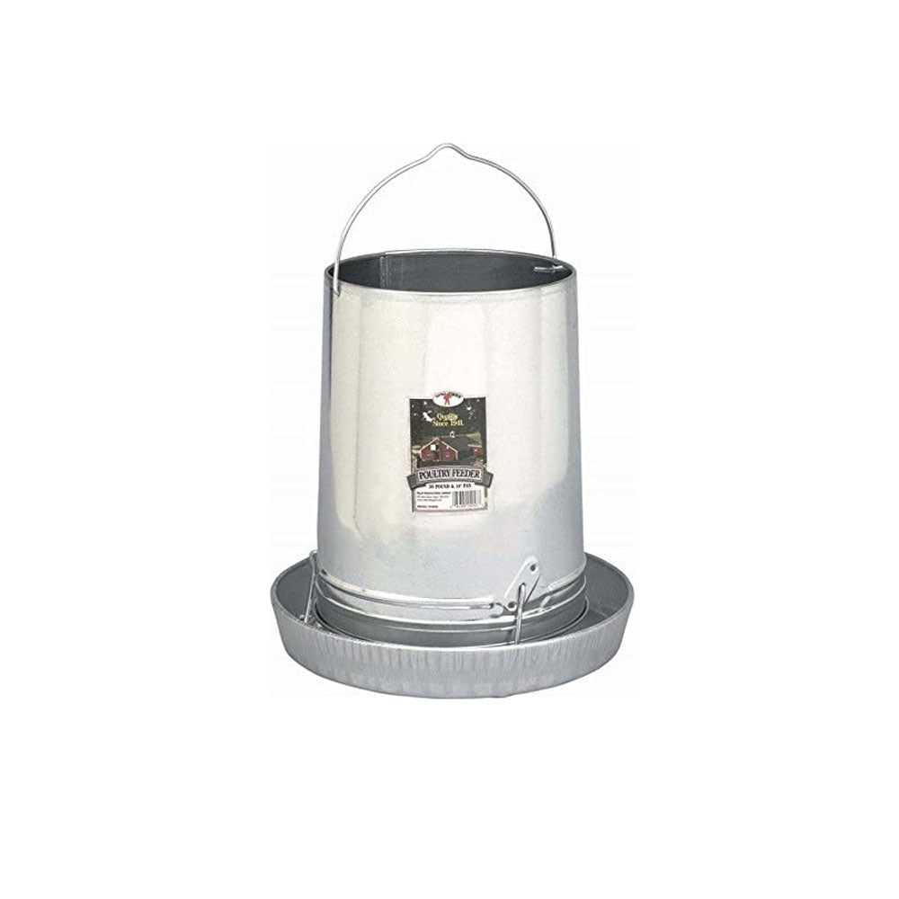 Little Giant 30-Pound Floor Space Saving Hanging Metal Poultry Feeder (Open Box)