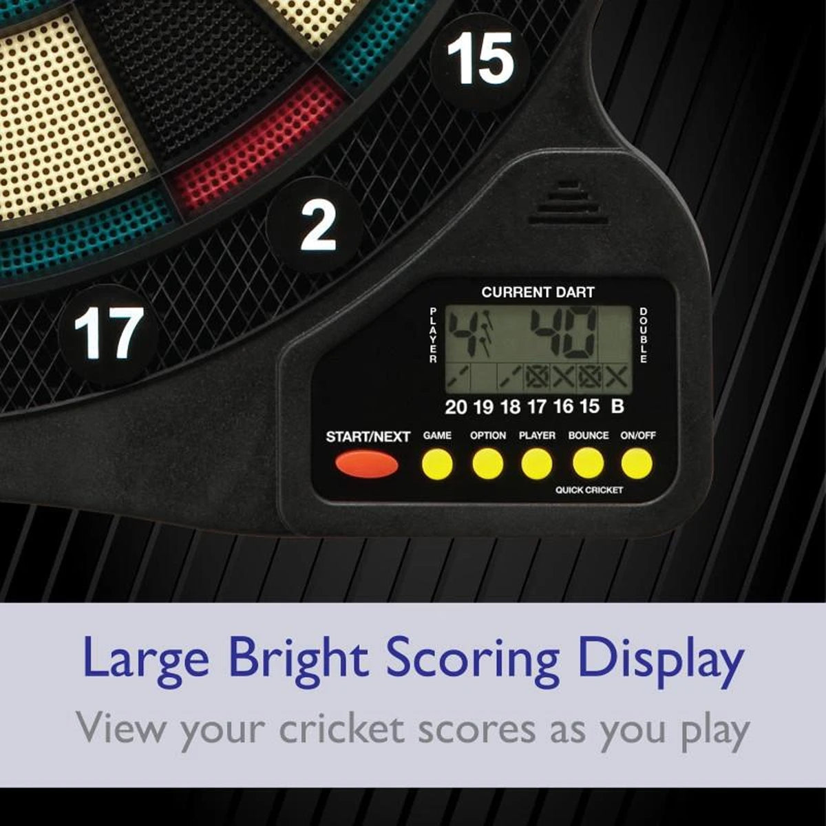 GLD Fat Cat 727 13-Inch Electronic Dart Board with 18 Games and Two Dart Sets