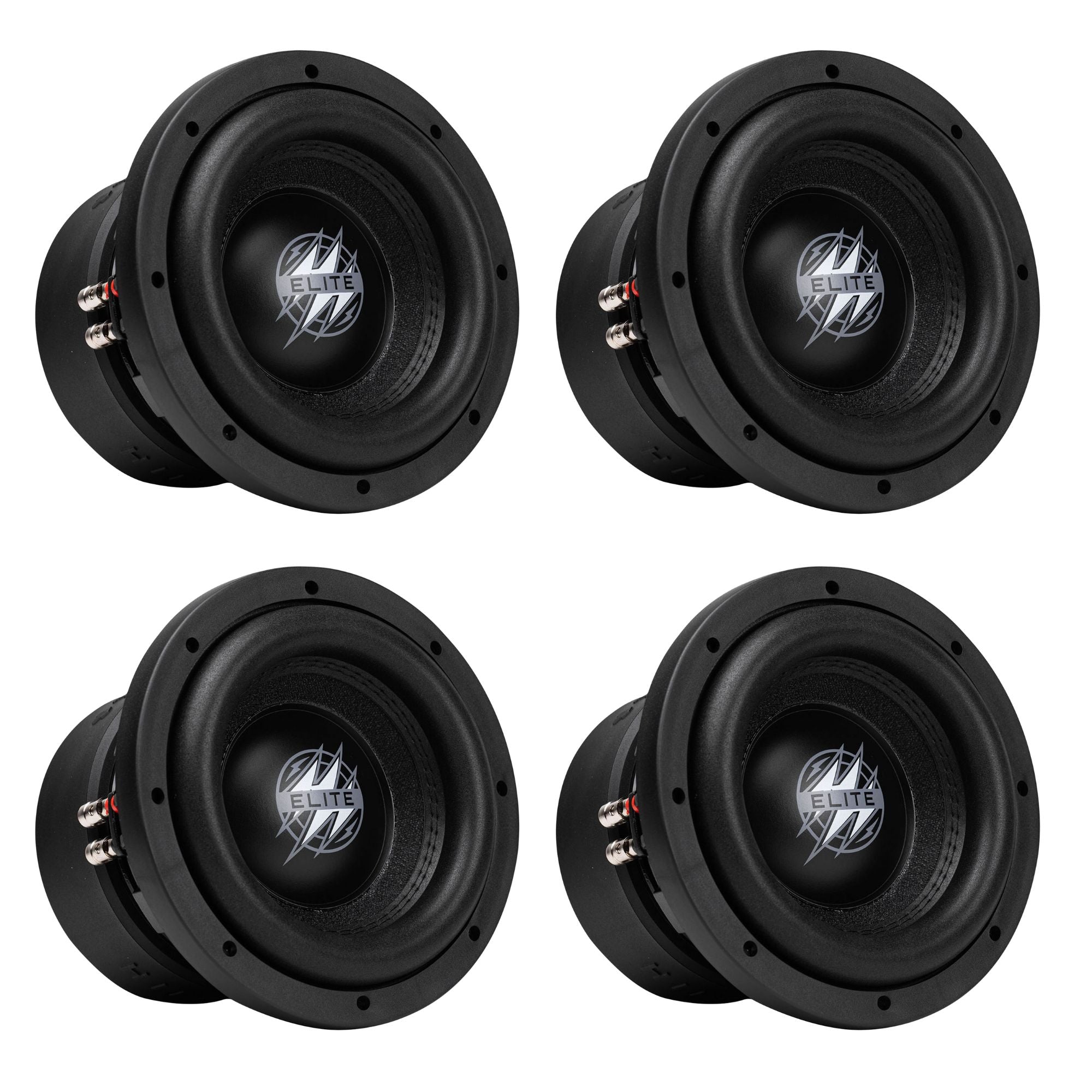 Hifonics 4 Pack ELITE 8 Inch Subwoofer, Dual Voice Coil Car Audio Speaker, 1200W - VMInnovations