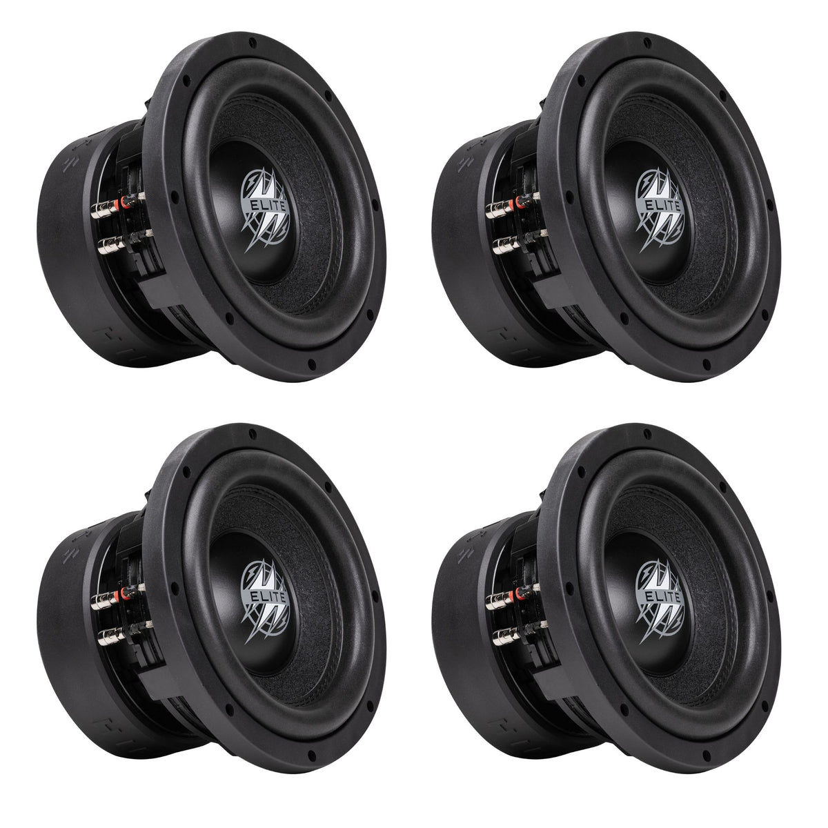 Hifonics 4 Pack ELITE 10" Subwoofer, Dual Voice Coil Car Audio Speaker, 1200W - VMInnovations