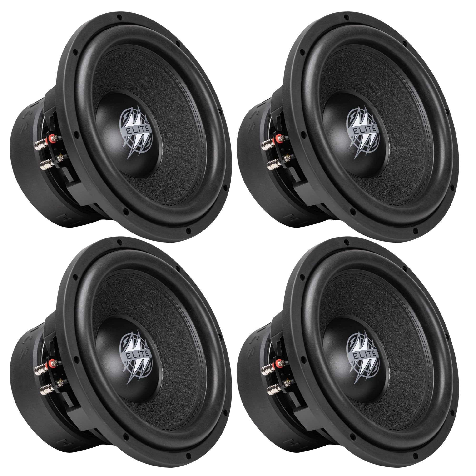 Hifonics 4 Pack ELITE 12" Subwoofer, Dual Voice Coil Car Audio Speaker, 1600W - VMInnovations