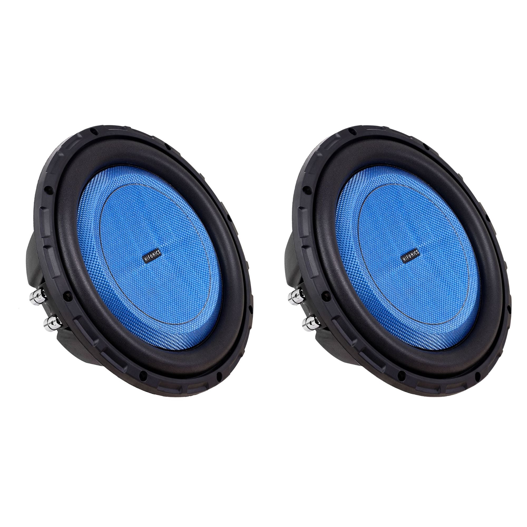 Hifonics 2 Pack ELITE 10” Shallow Subwoofer Dual Voice Coil Audio Speaker, 600W - VMInnovations