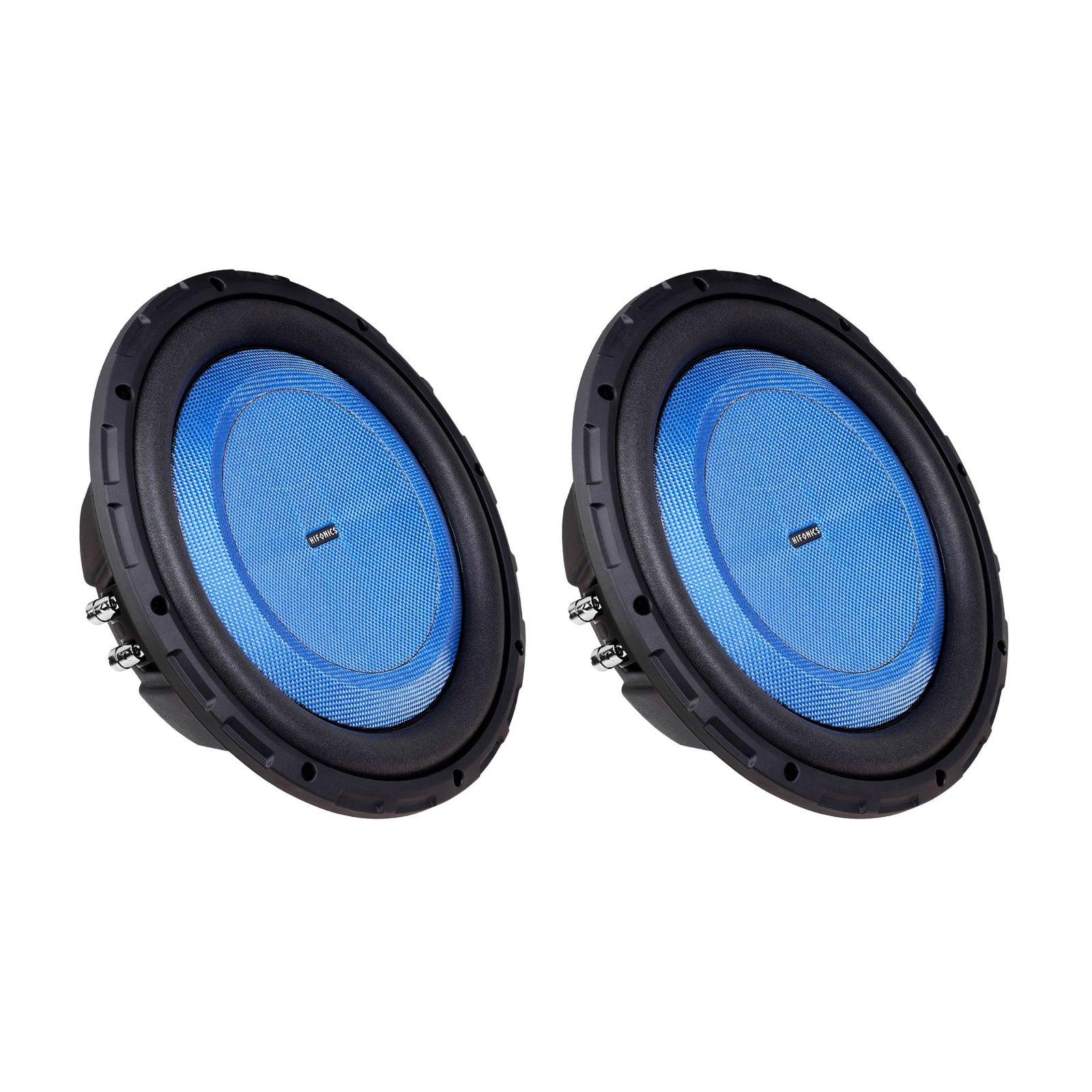 Hifonics 2 Pack ELITE 12” Shallow Subwoofer Dual Voice Coil Audio Speaker, 600W - VMInnovations