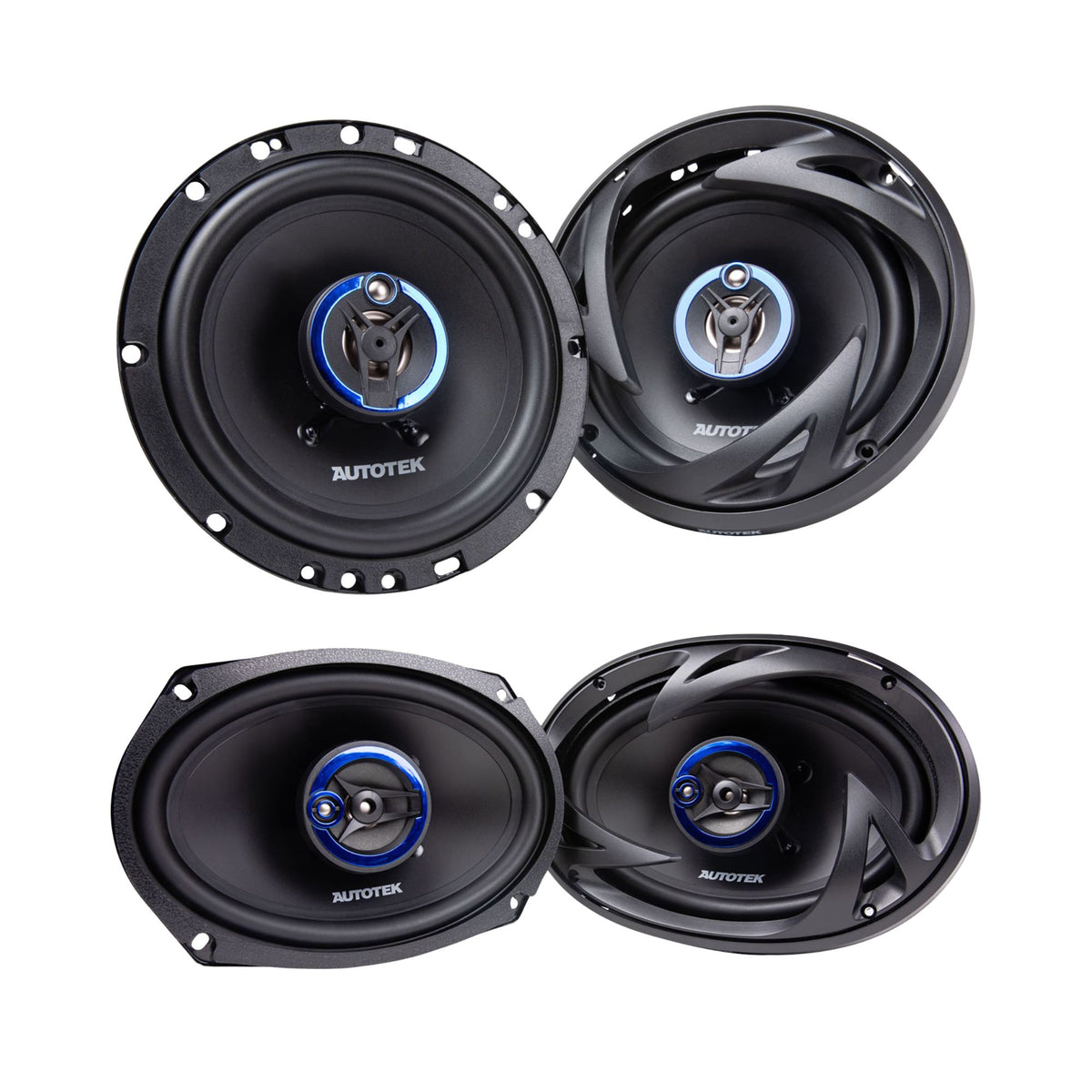 Autotek Street Machine 3-Way Car Audio Universal Coaxial Speakers, 6.5" & 6x9" - VMInnovations