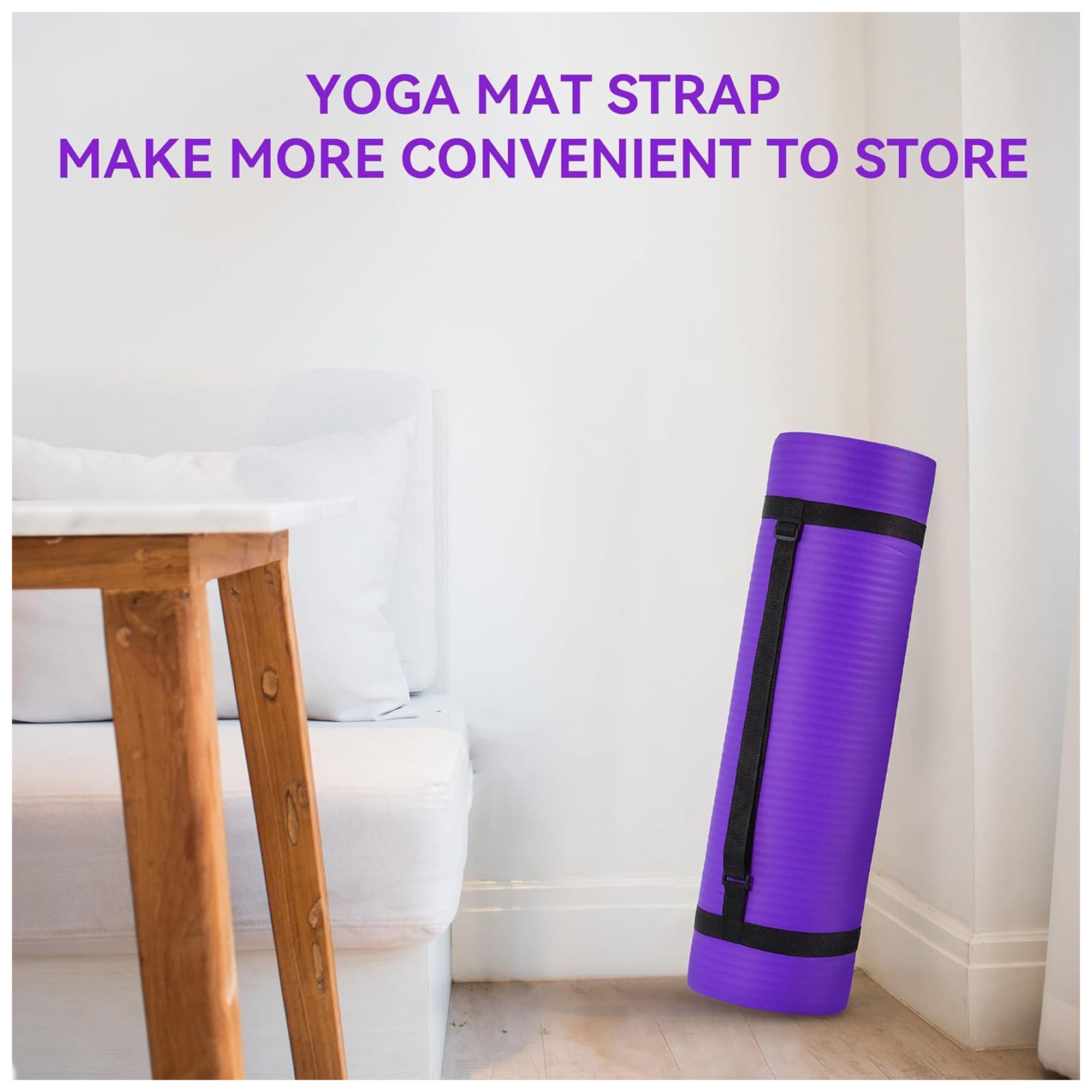 Fitvids 1/2-Inch Thick High Density Exercise Yoga Mat, Carrying Strap (Used) - VMInnovations