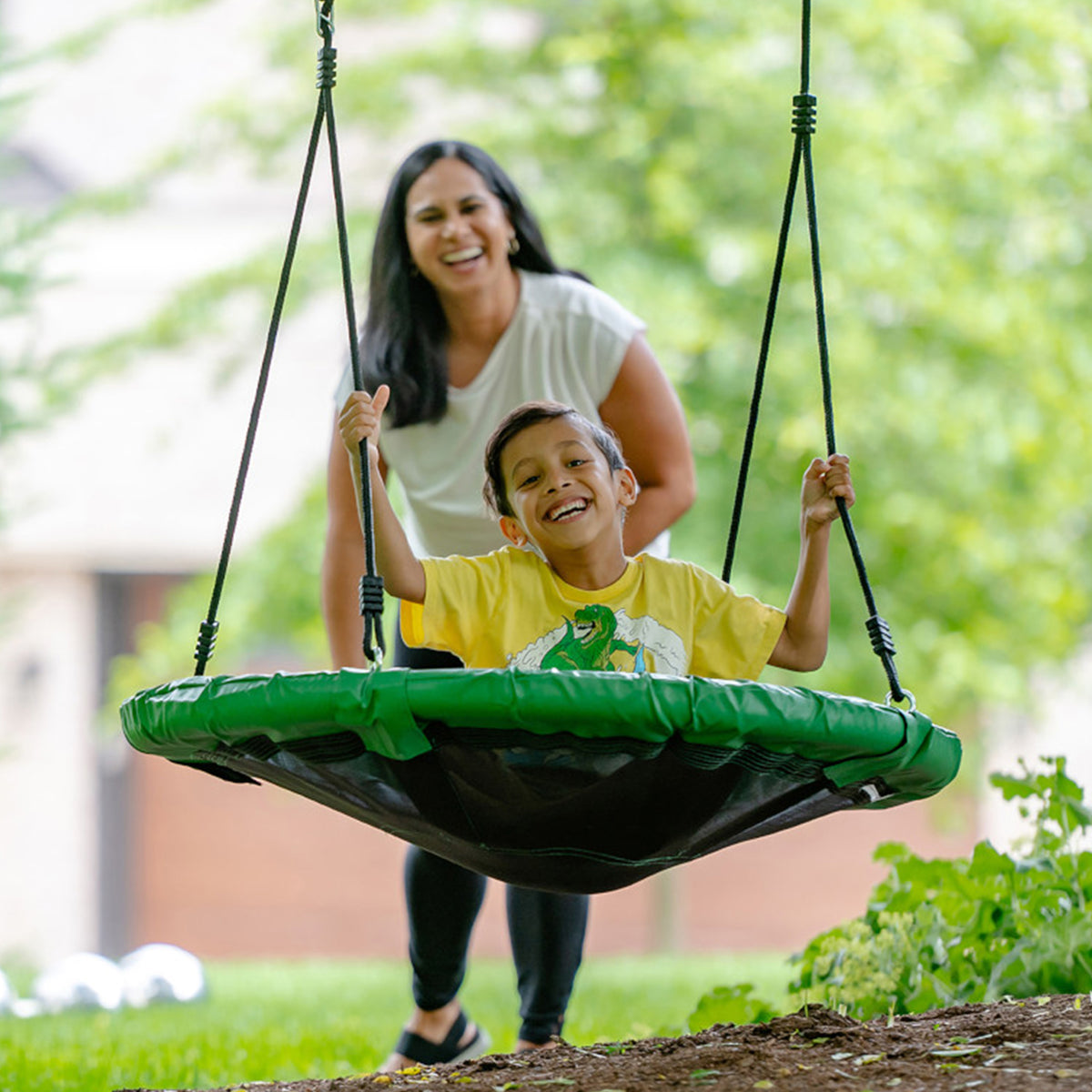 gobaplay FlyMax Saucer Tree Swing, 40" Platform Saucer Seat, Green (Open Box)