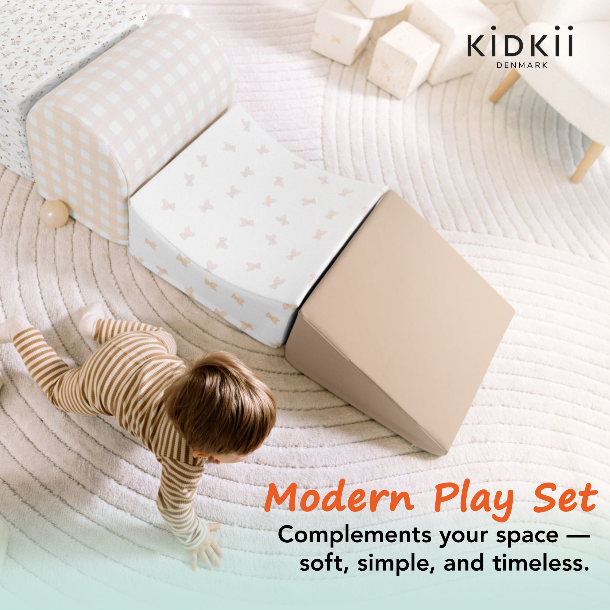 KIDKII 4 Piece Set Soft Play Original Foam Blocks for Toddlers Fun Gym(Open Box) - VMInnovations
