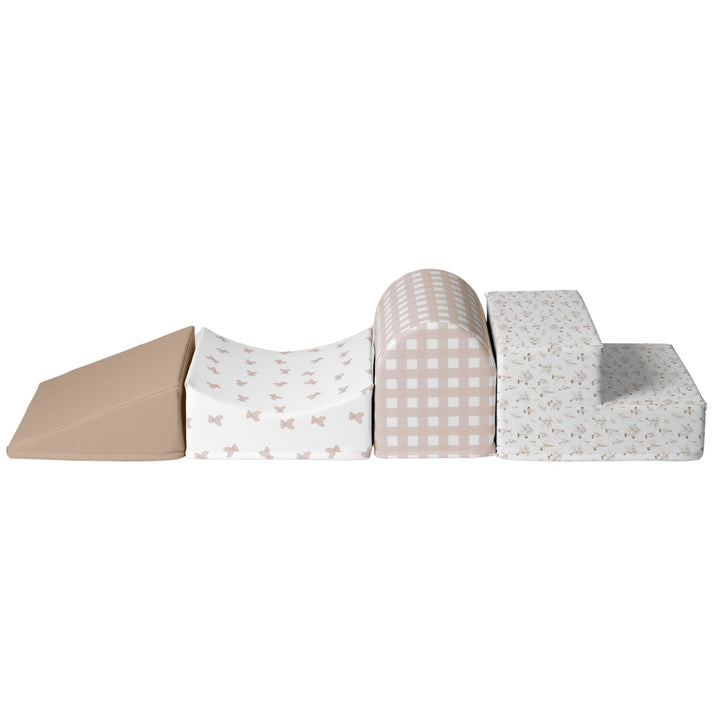 KIDKII 4 Piece Set Soft Play Original Foam Blocks for Toddlers Play Gym, Beige - VMInnovations