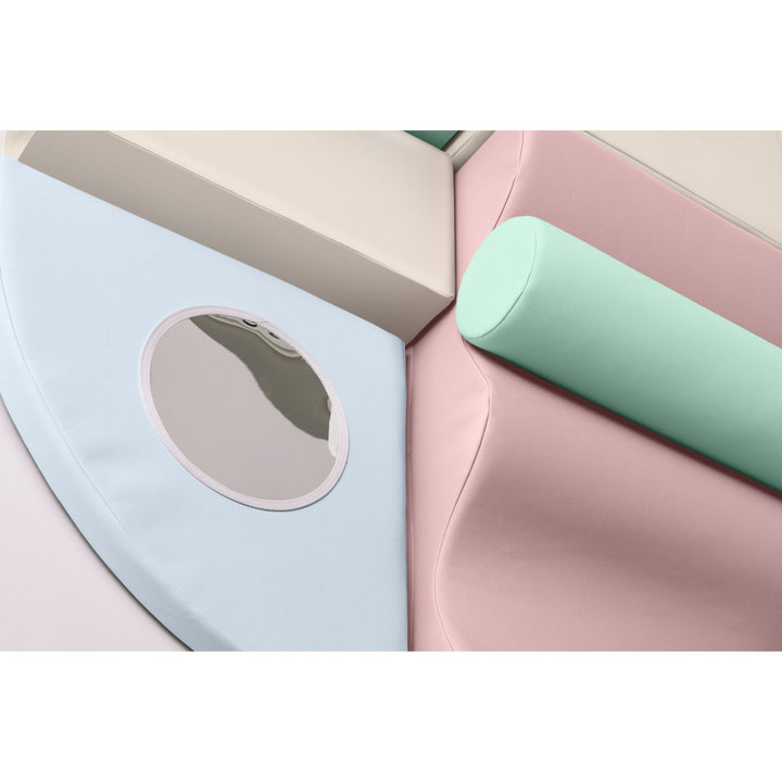KIDKII 6 Piece Mirror Soft Play Foam Climbing Sensory Blocks Toddler Toy, Pastel - VMInnovations