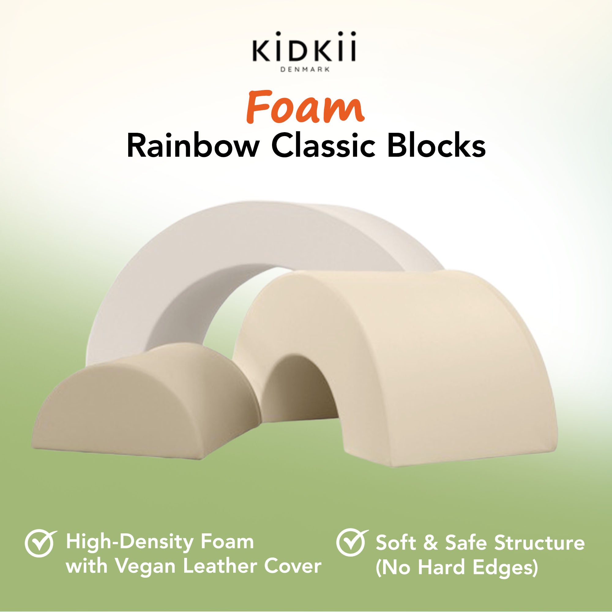 KIDKII Rainbow Classic Foam Play Blocks, Climber Set for Toddlers (Open Box)