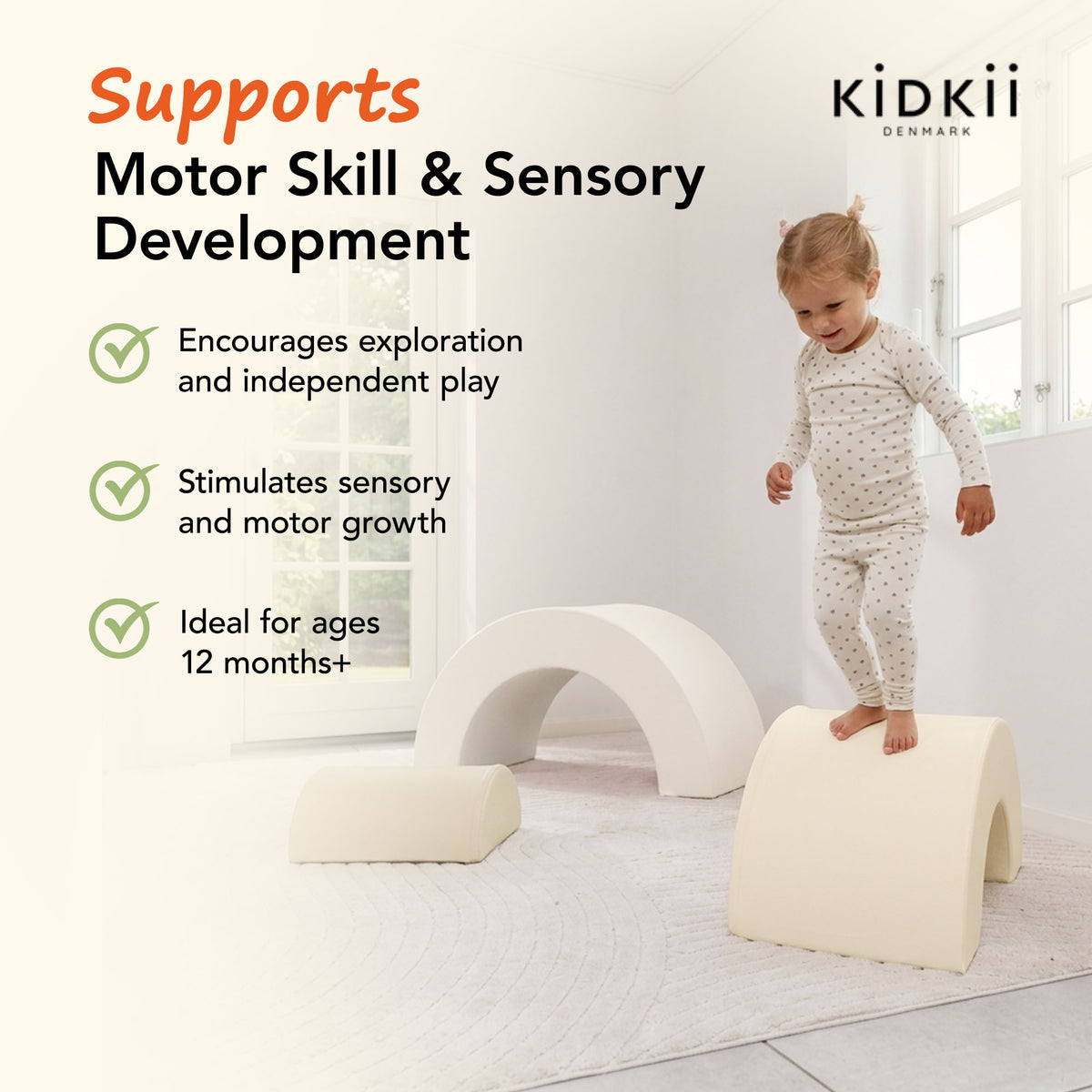 KIDKII Rainbow Classic Foam Play Blocks, Climber Set for Toddlers (Open Box)