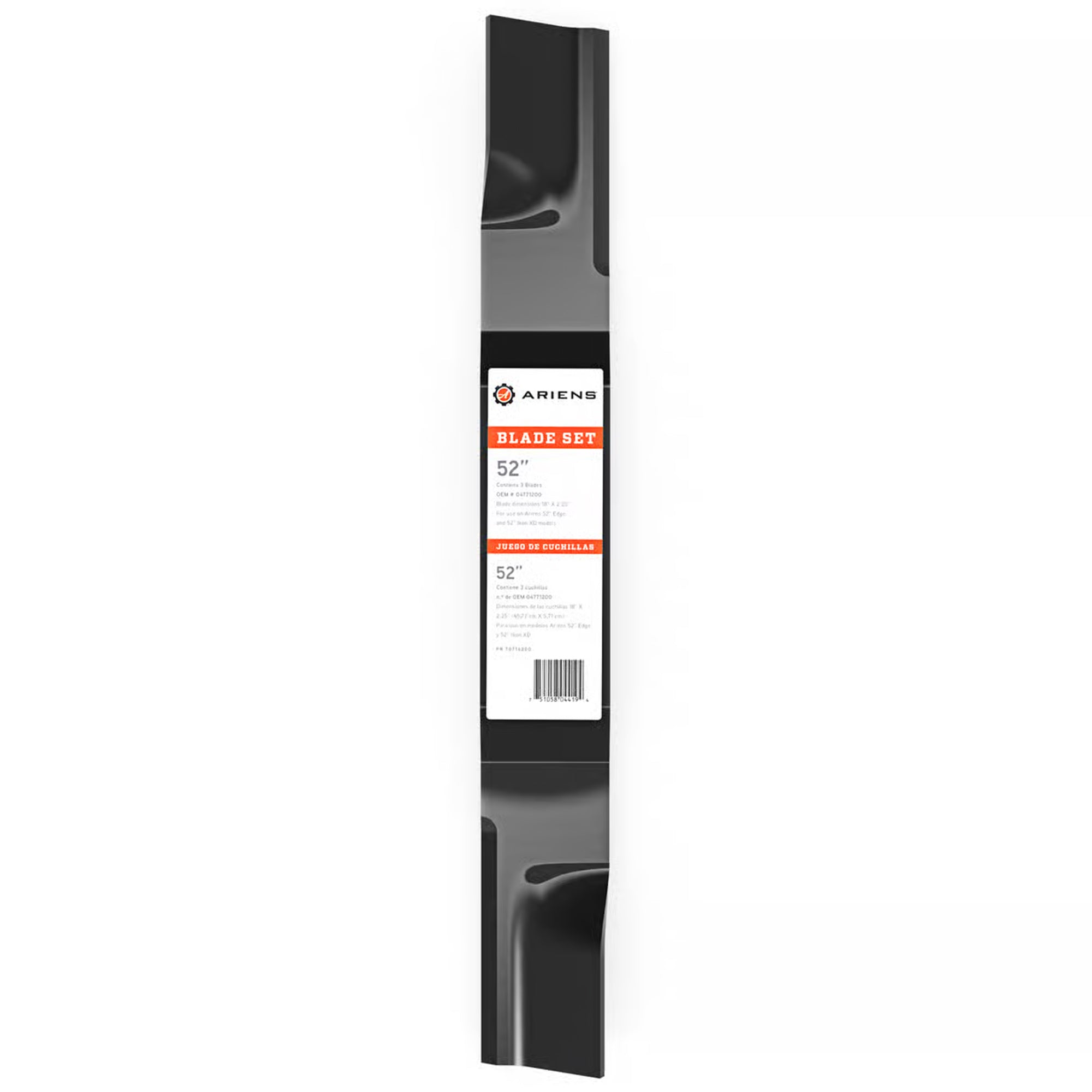 Ariens 3 Pack Alloy Steel High-Lift 18" Mower Blades for 52" Deck (Open Box) - VMInnovations