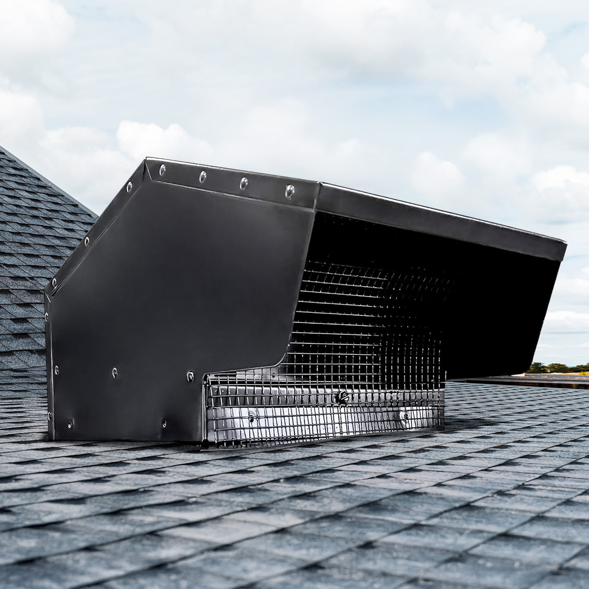 Galvanized Steel Roof Vent Cap with 4" Collar & Removable Screen (Open Box)