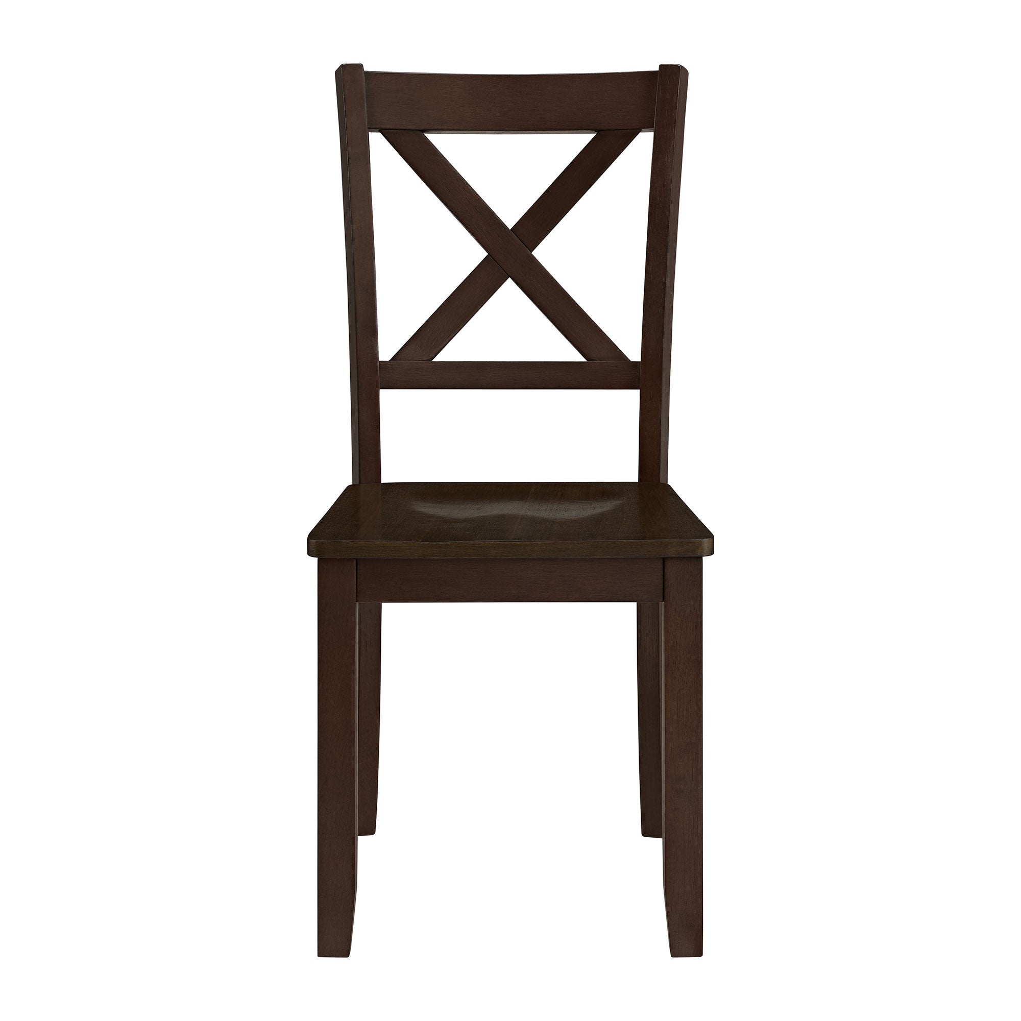 ROME + OAK Farmhouse Dining Set with 40" Round Table and 4 Chairs, Dark Brown