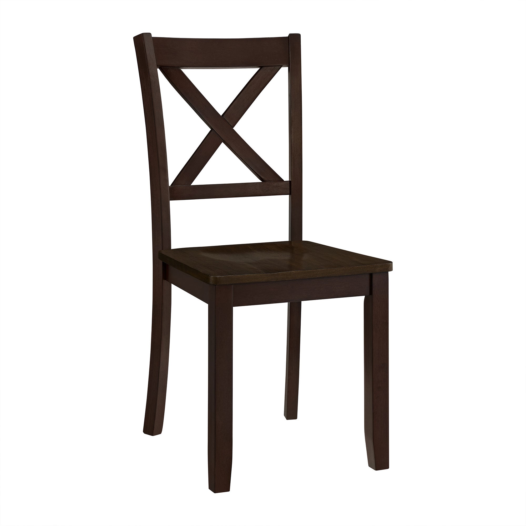 ROME + OAK Farmhouse Dining Set with 40" Round Table and 4 Chairs, Dark Brown