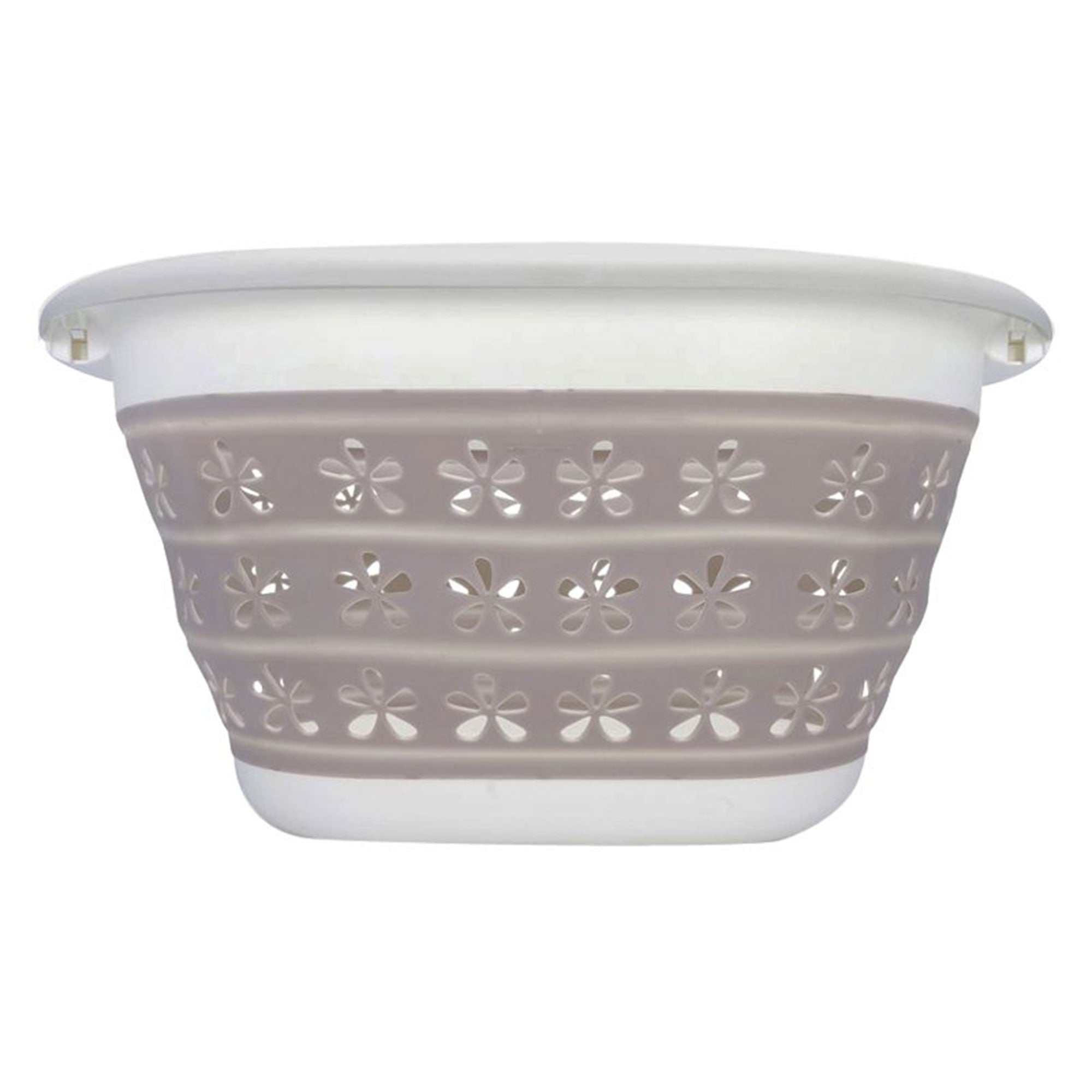Camco SM Plastic Collapsible Laundry Basket Handles for Storage Taupe (Open Box) - VMInnovations