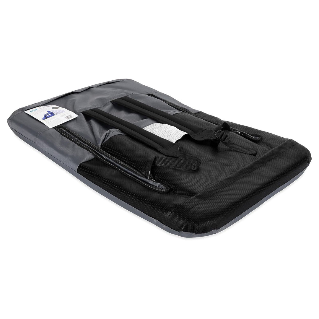Camco Portable Stadium Seat Foldable Padded Cushion Back Support, Armrests, Grey - VMInnovations