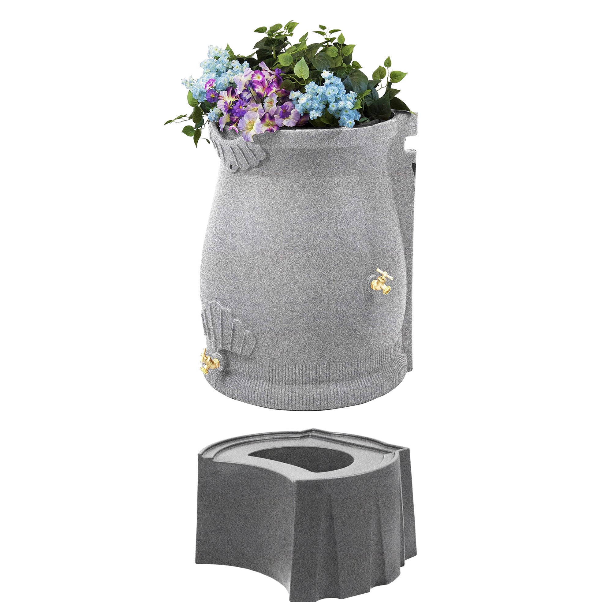 Good Ideas Rain Wizard 50 Gallon Plastic Resin Urn Barrell and Rain Wizard Stand - VMInnovations